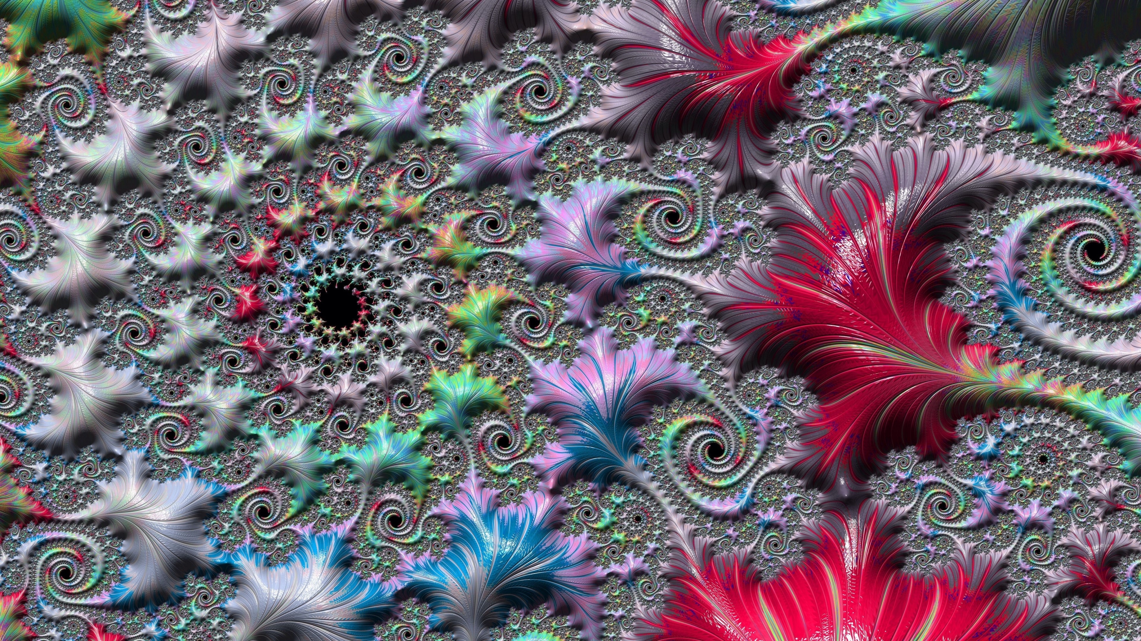 4K 3D fractal abstraction HD Wallpaper