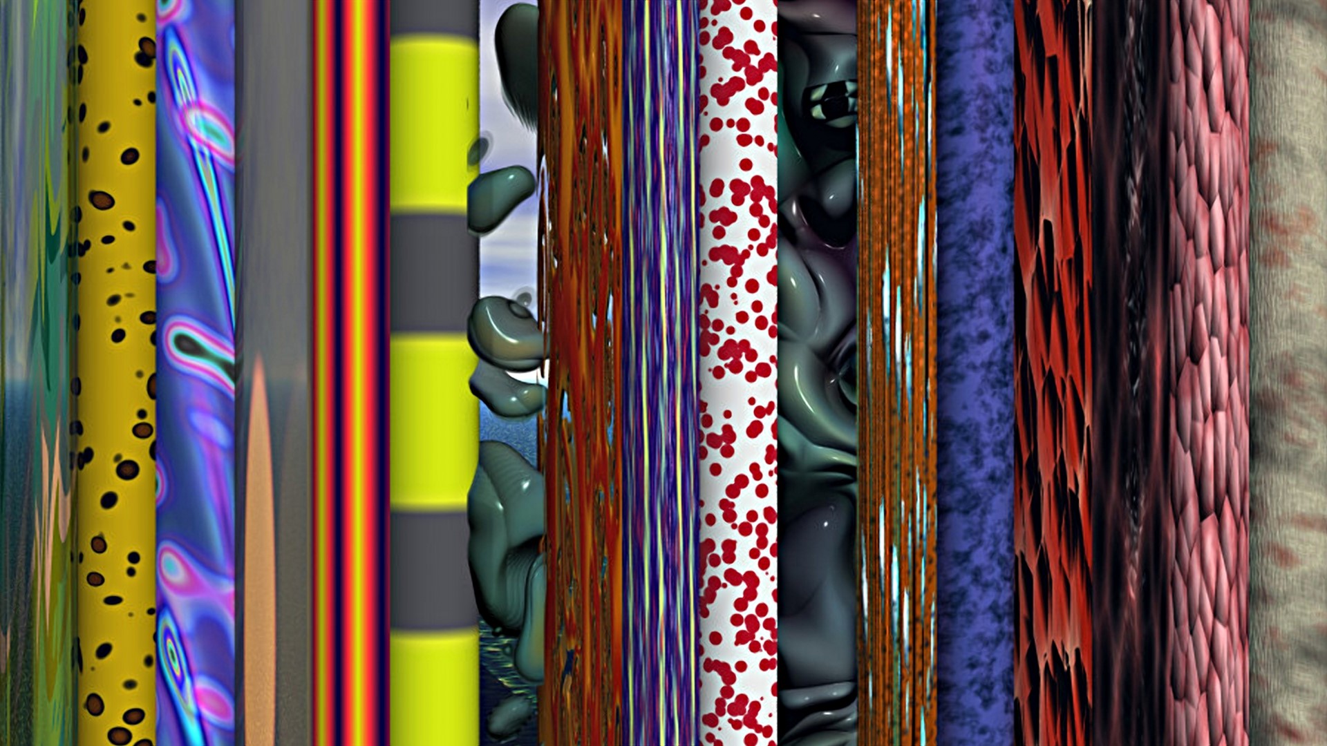 Abstract 3D rendered vertical stripes HD Wallpaper