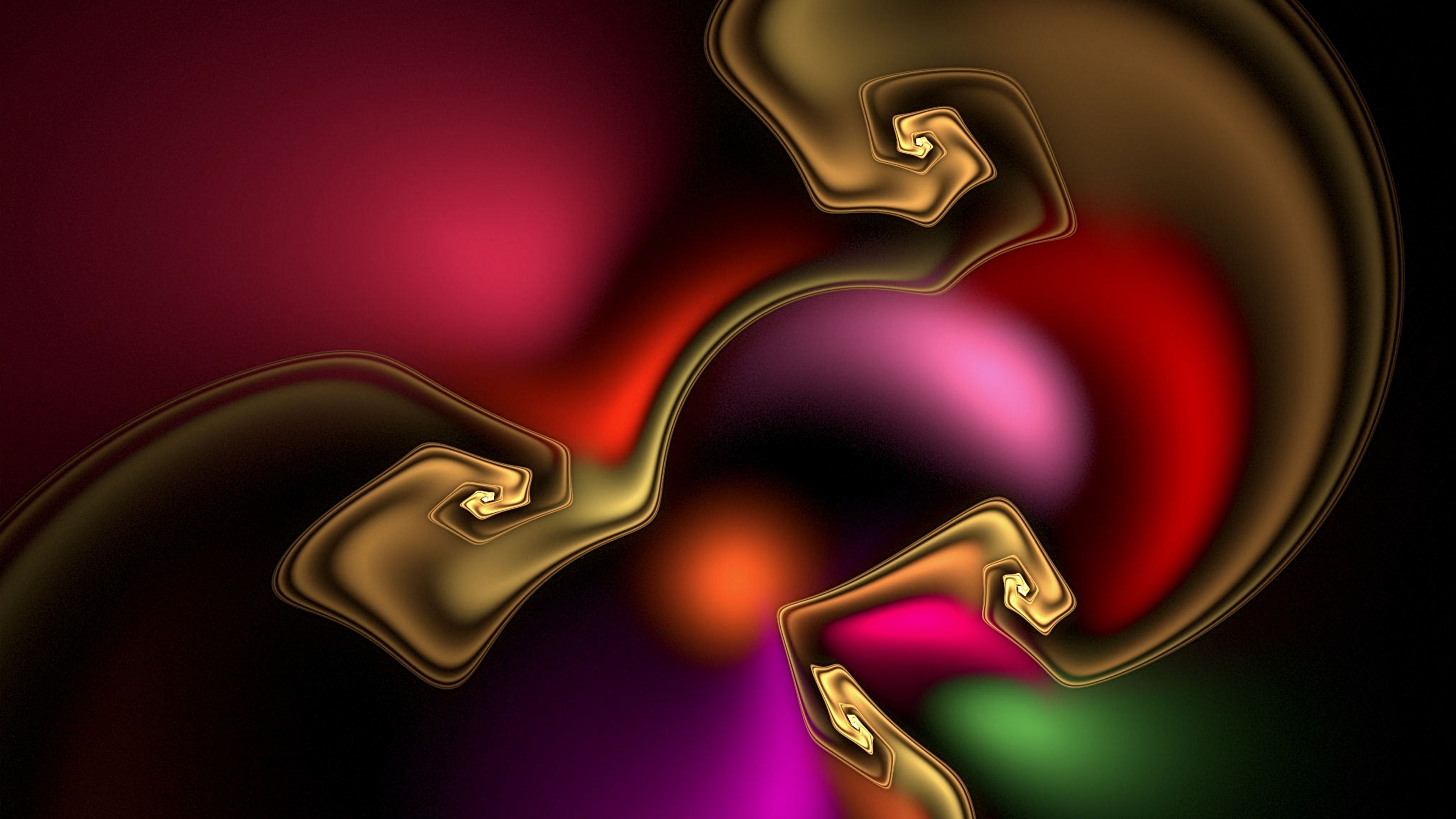4K Abstract Swirls with Colorful Background HD Wallpaper