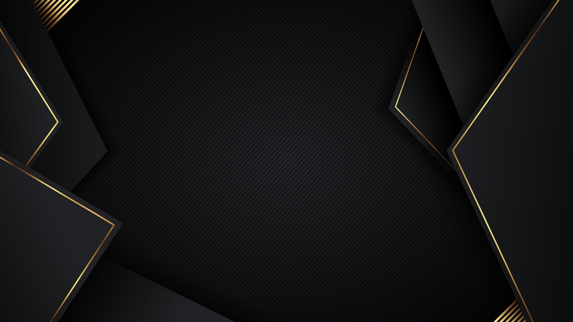 Black and gold abstract geometric background HD Wallpaper