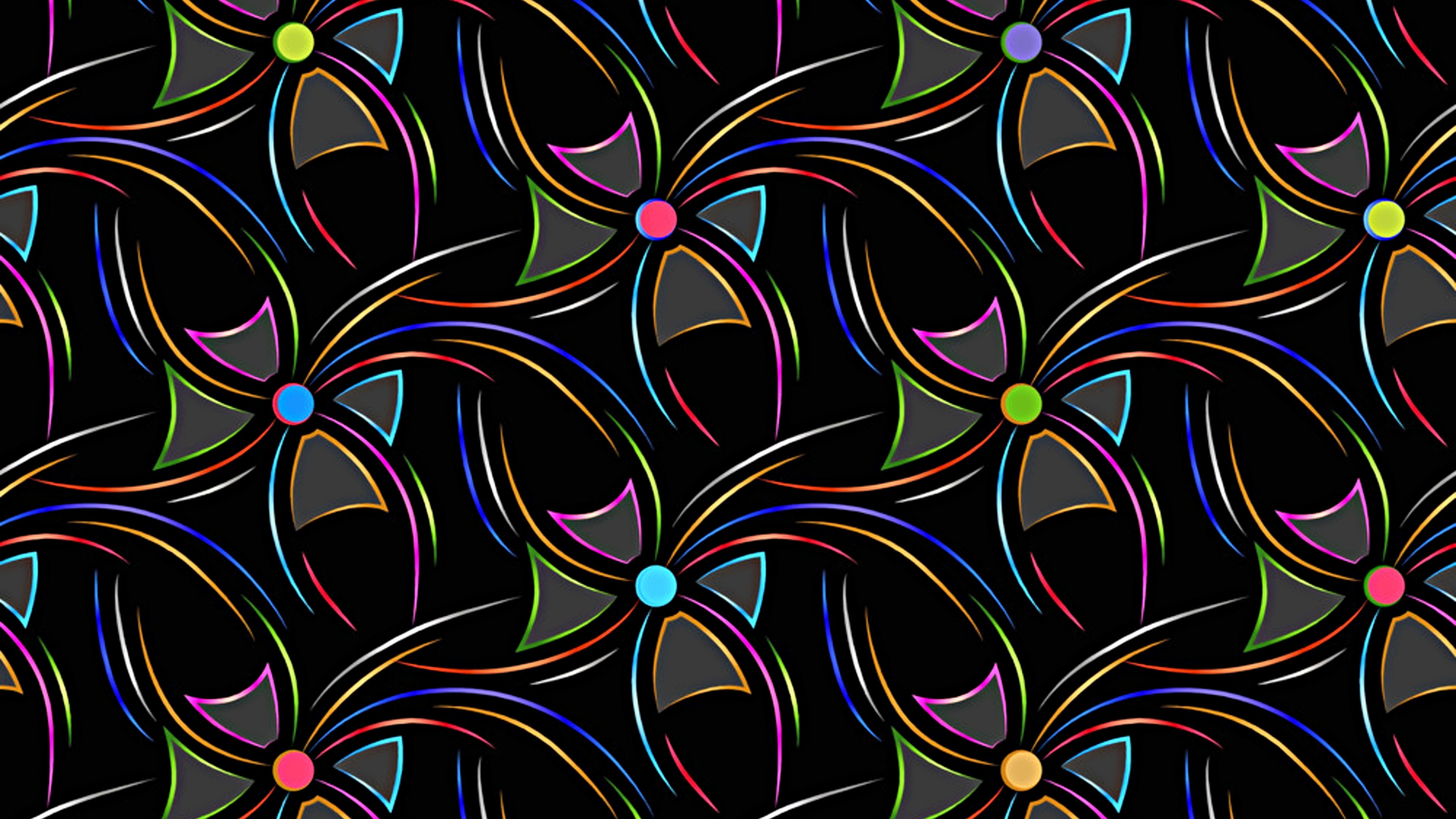 4K Abstract Pattern with Colorful Swirls HD Wallpaper