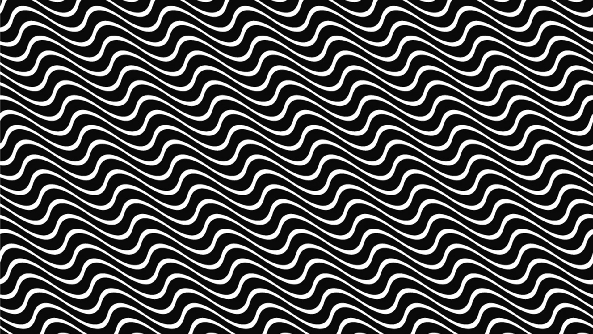 Black and white wavy lines pattern HD Wallpaper