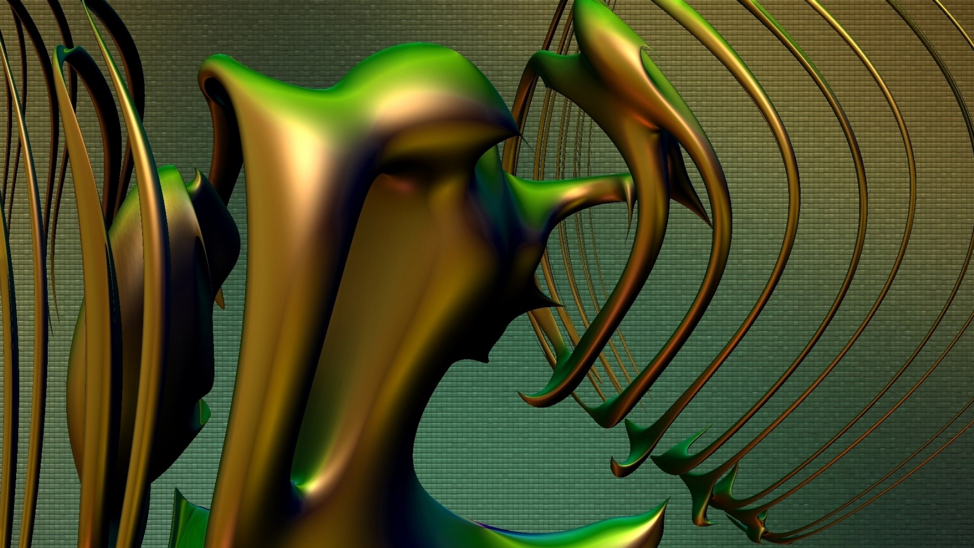 Abstract 3D fractal art HD Wallpaper