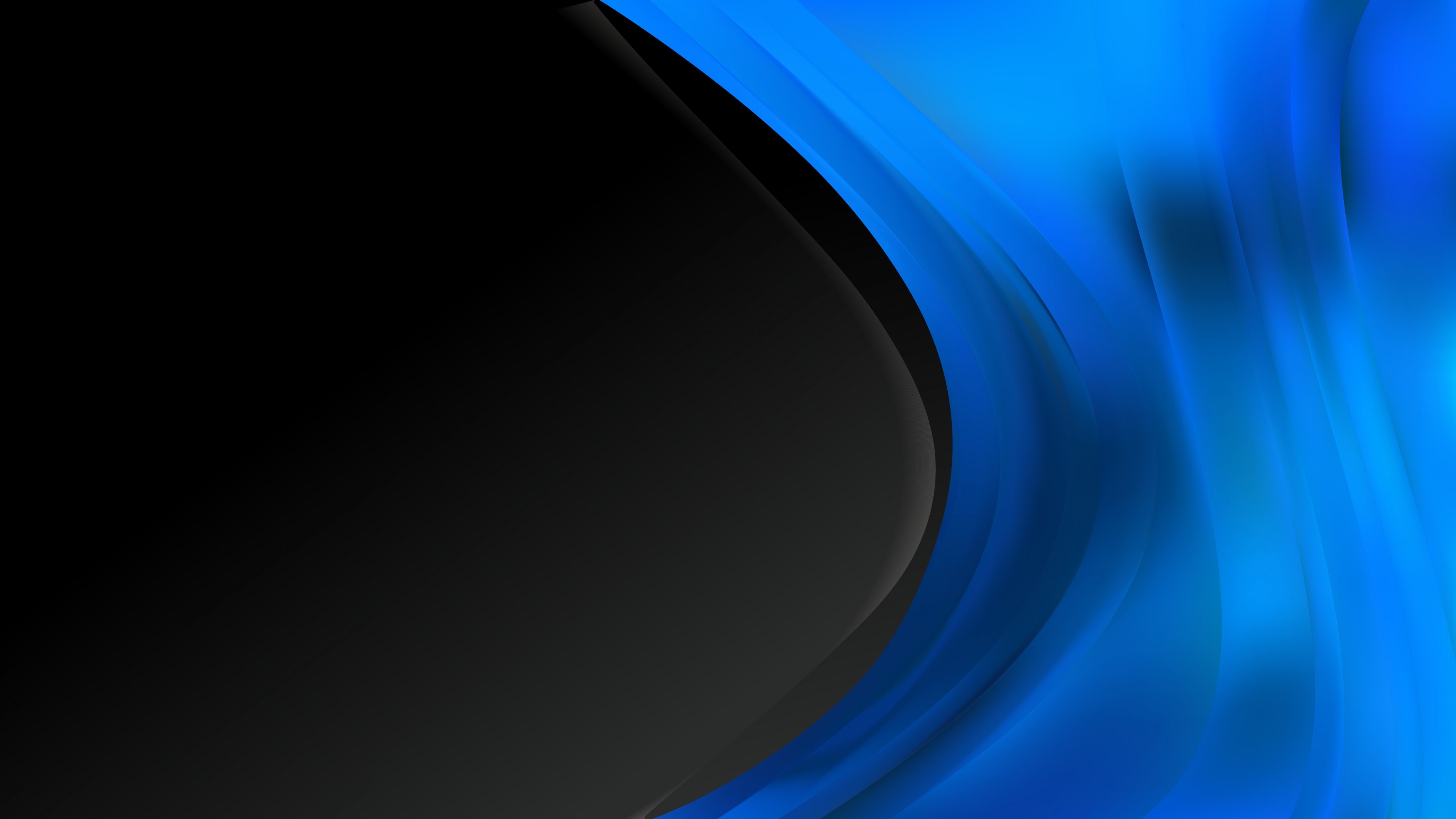 Abstract Blue and Black Waves HD Wallpaper