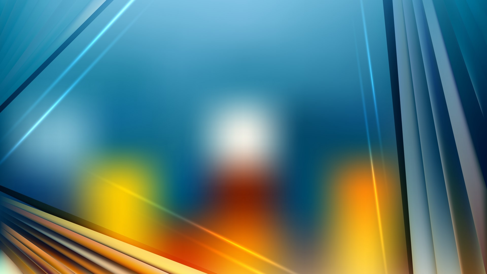 Abstract Blue and Orange Streaks HD Wallpaper