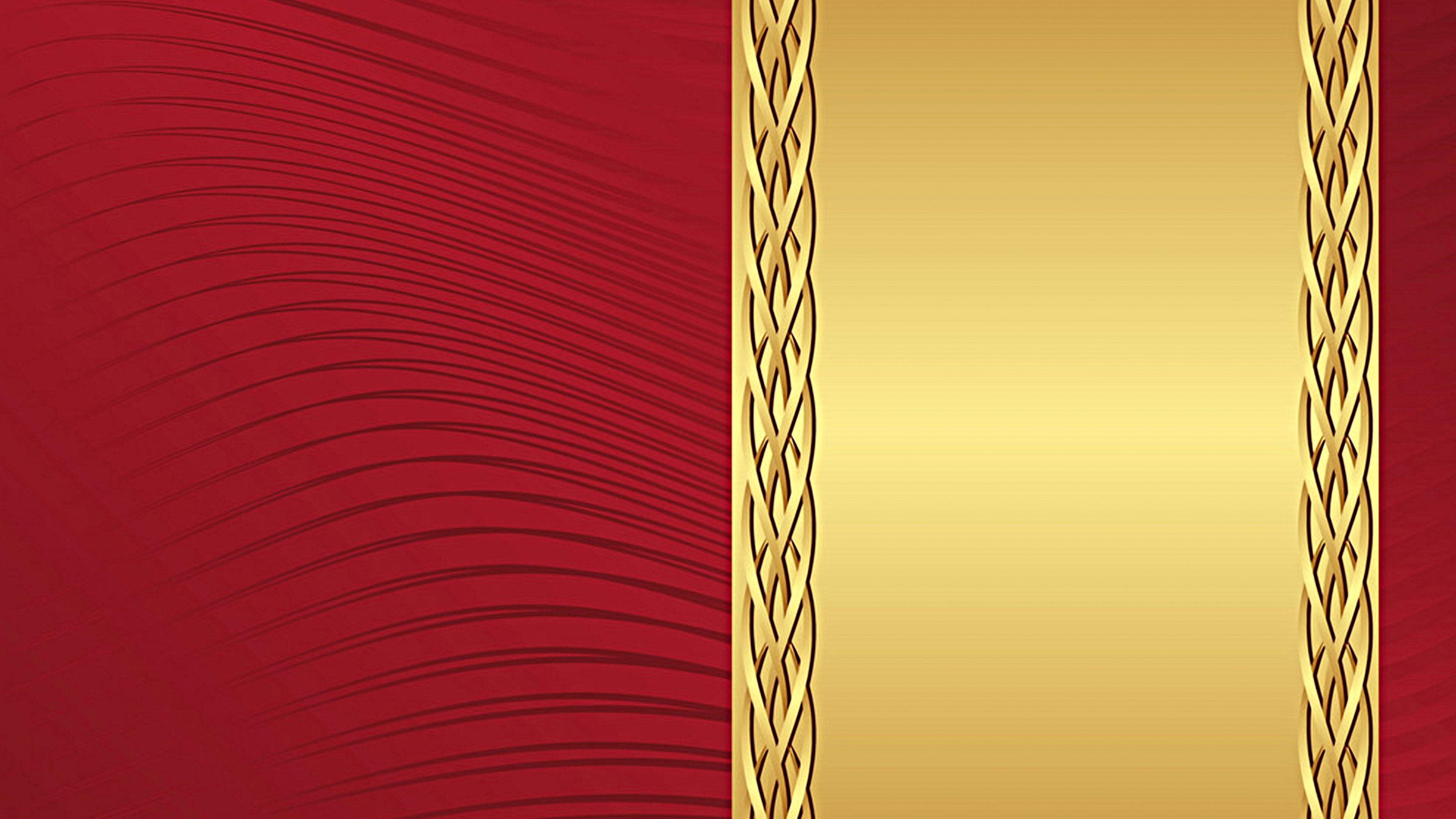 4K Red and Gold Abstract Background HD Wallpaper