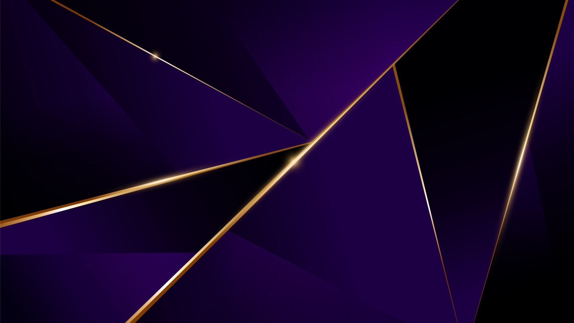 Abstract Geometric Purple and Gold Background HD Wallpaper