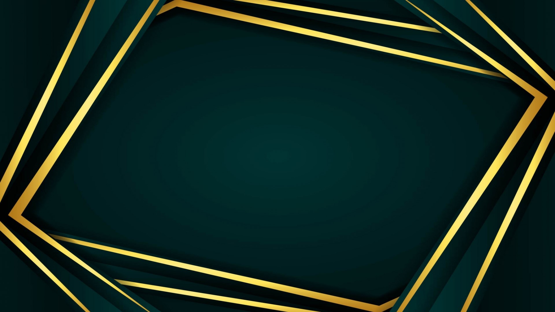 Abstract Dark Teal and Gold Geometric Design HD Wallpaper