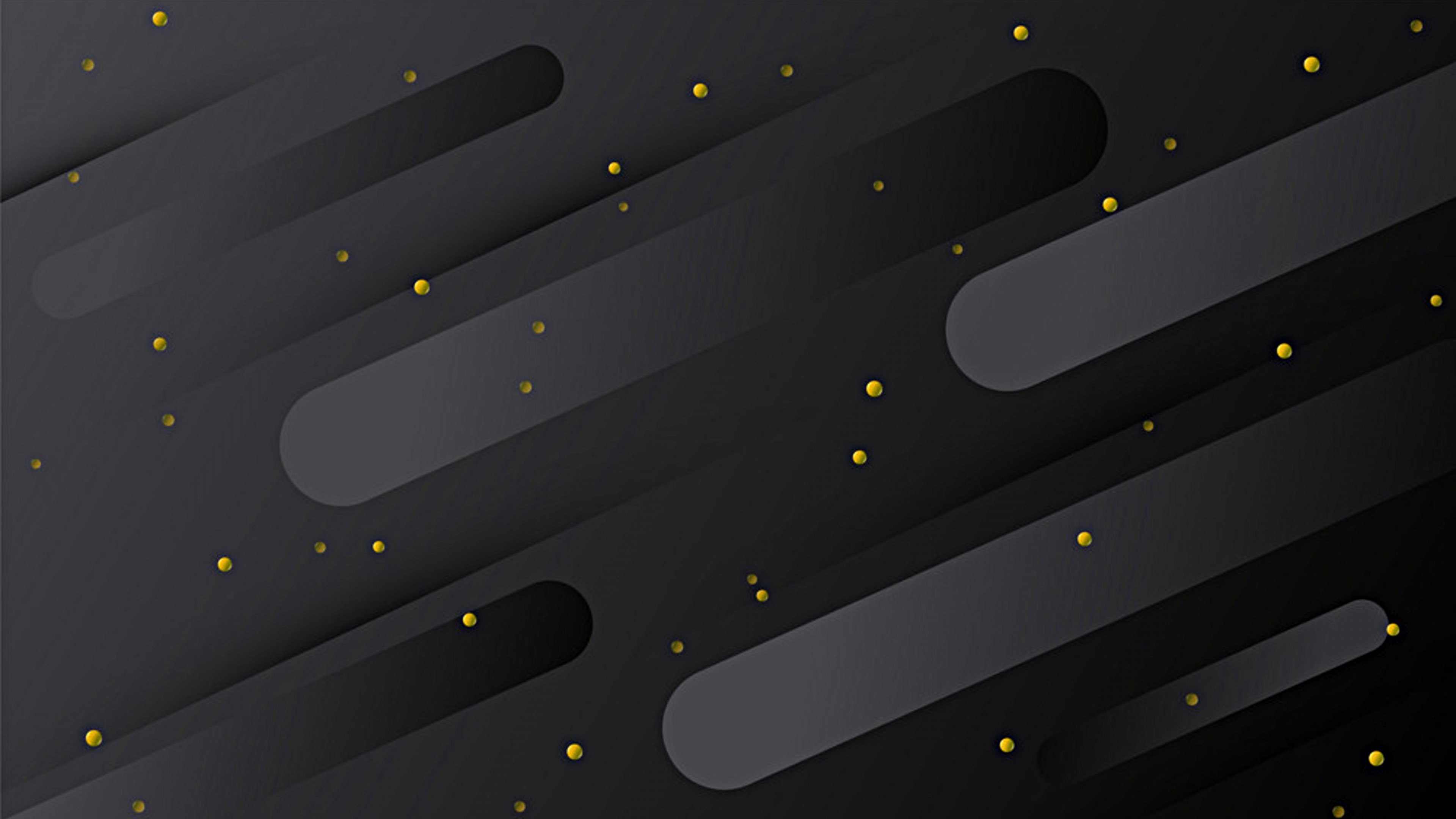 4K Abstract Dark Background with Gold Dots HD Wallpaper