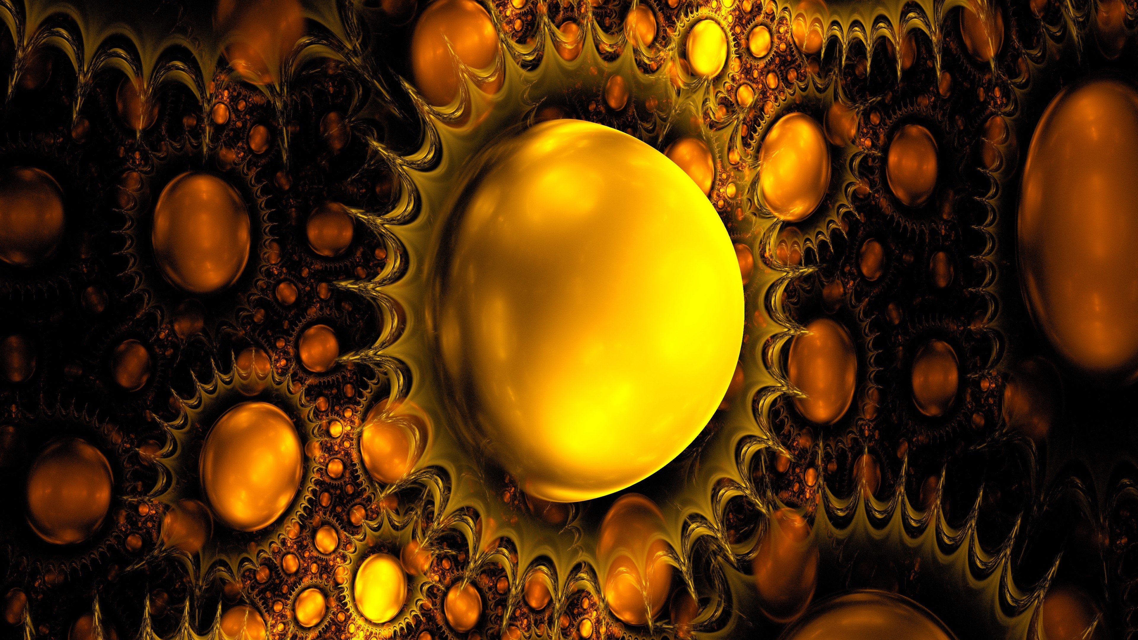4K 3D abstract fractal art HD Wallpaper