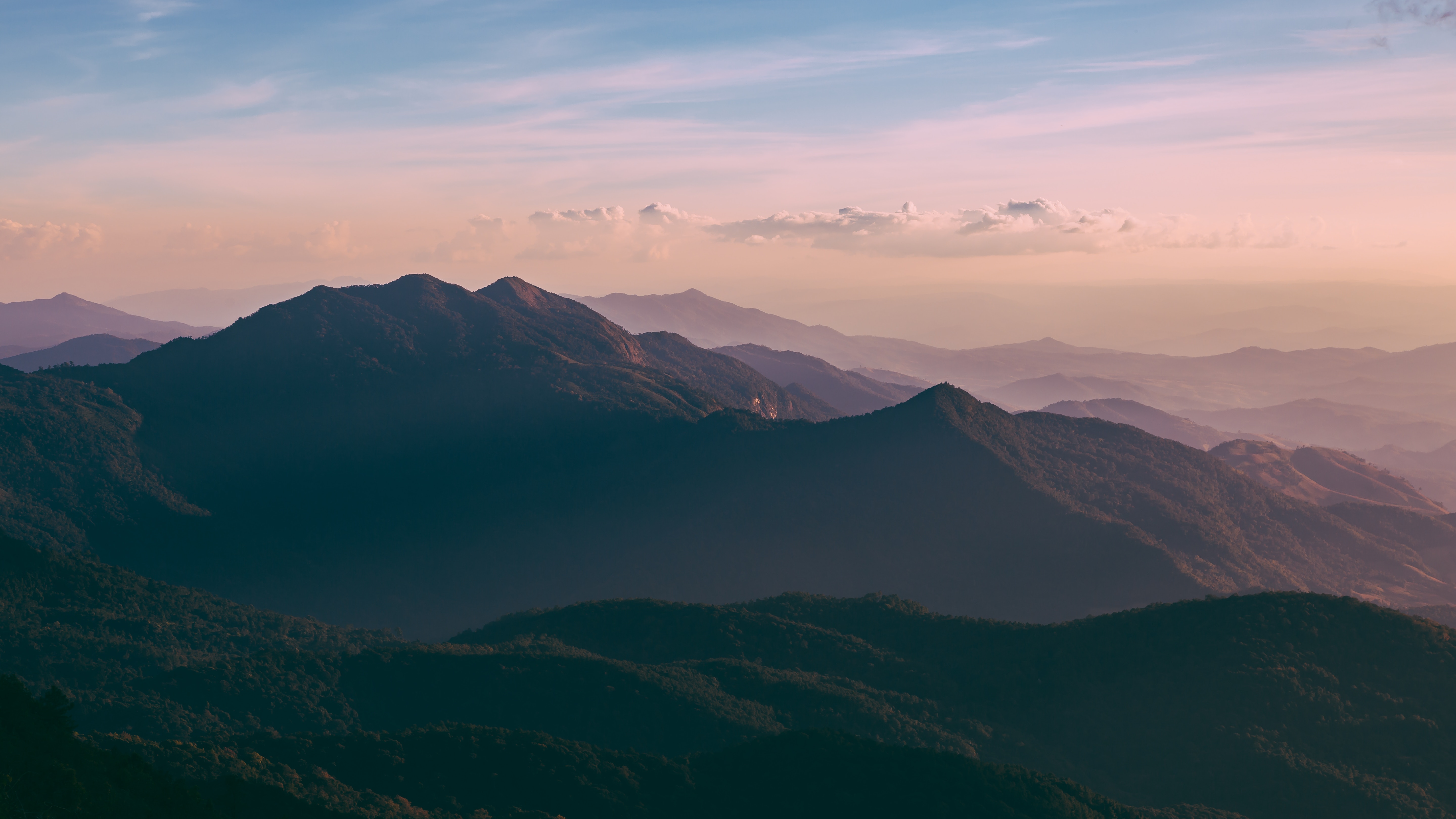 Mountains at Doi Inthanon, Thailand HD Wallpaper