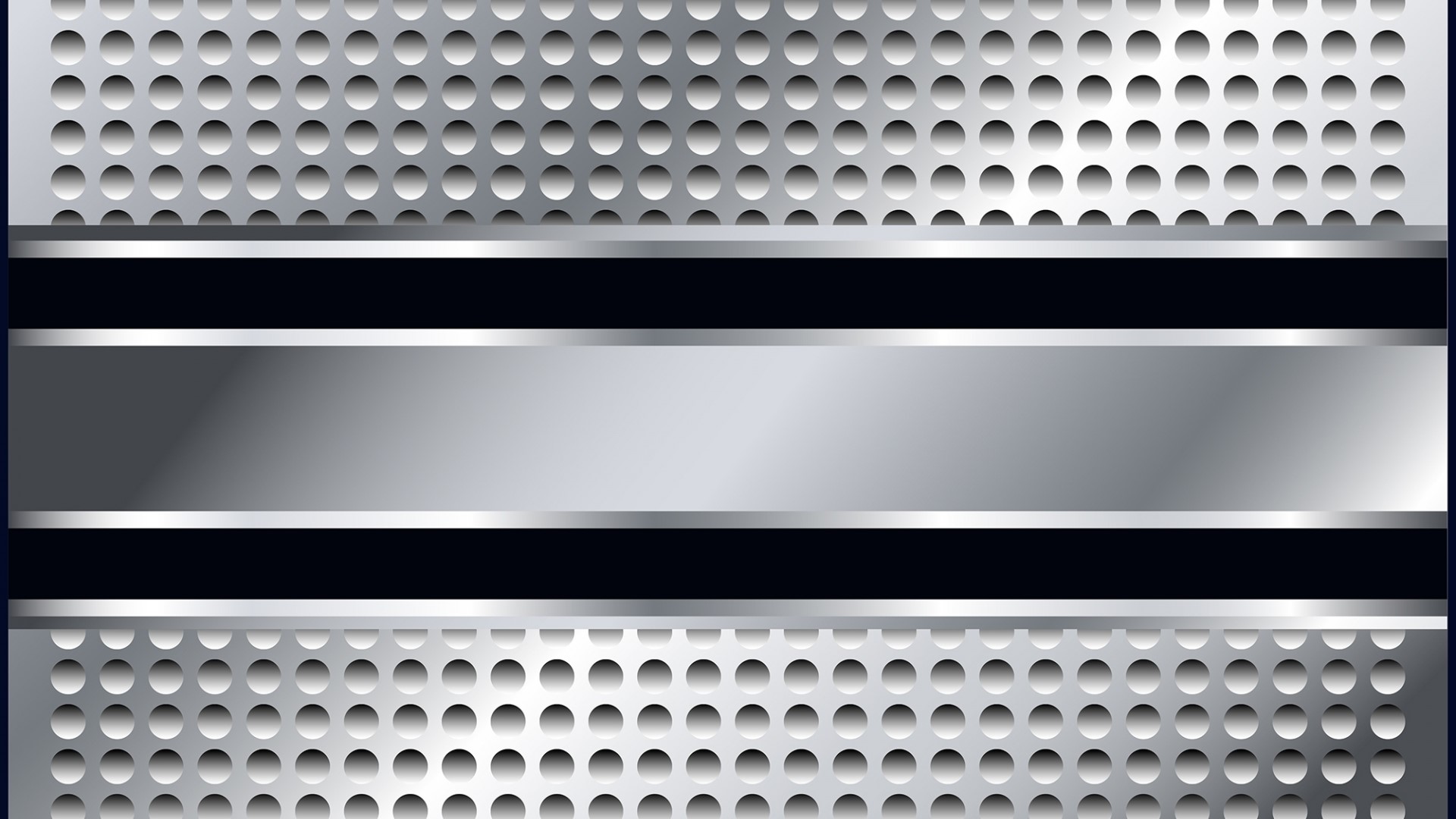 Metallic texture with perforated pattern and horizontal bands HD Wallpaper