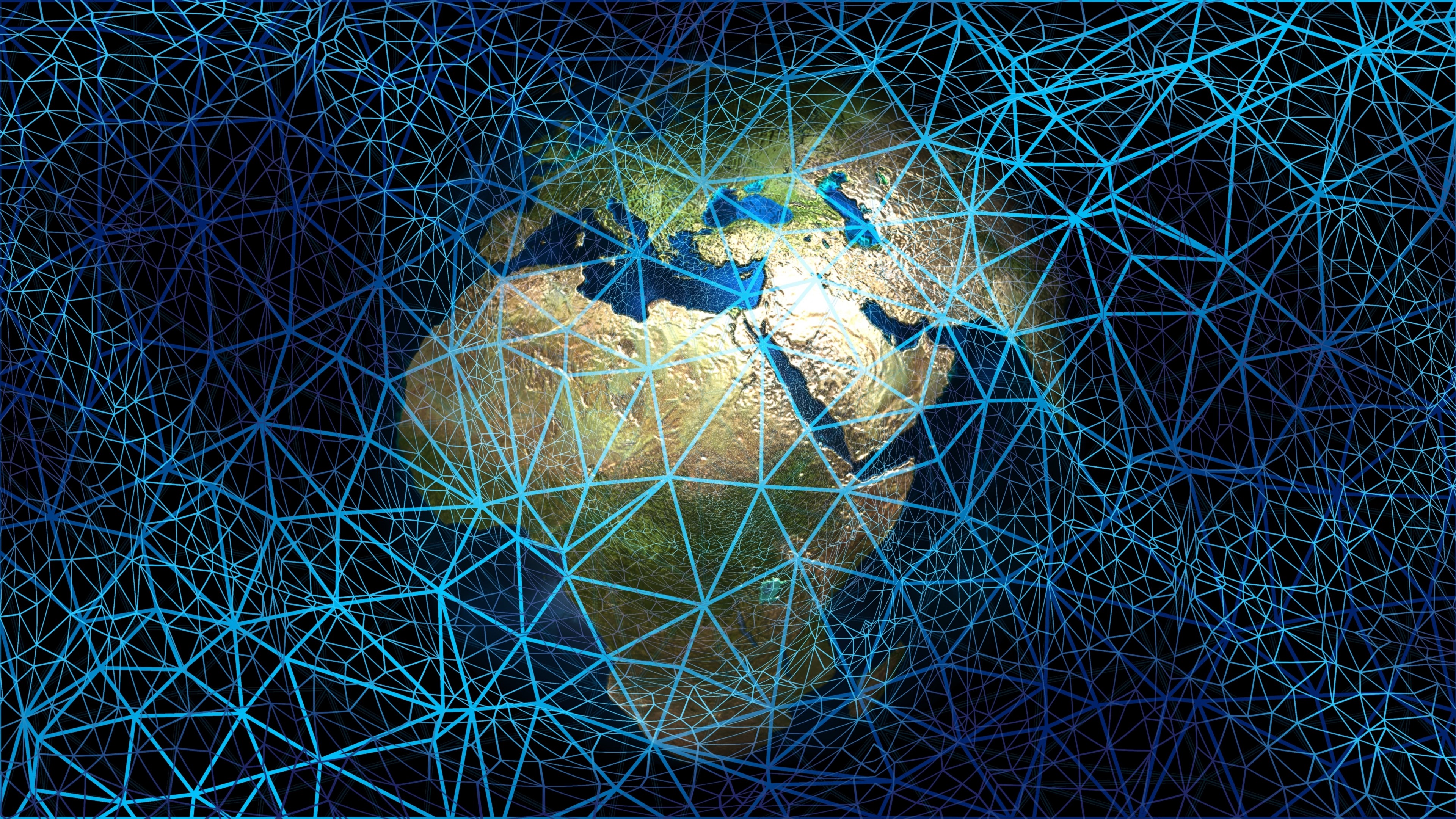 4K Earth Network HD Wallpaper