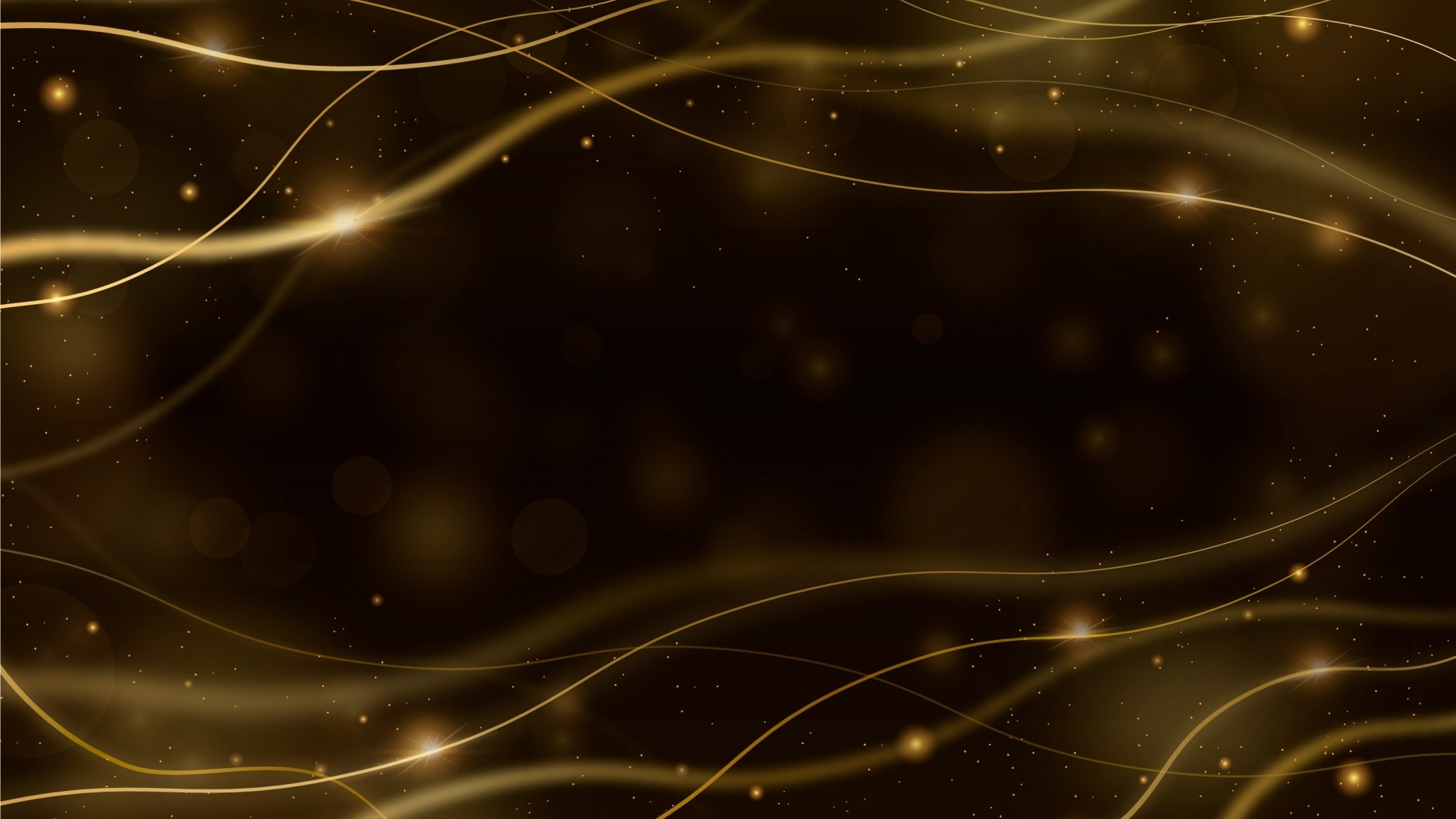 Golden abstract light streaks and bokeh HD Wallpaper
