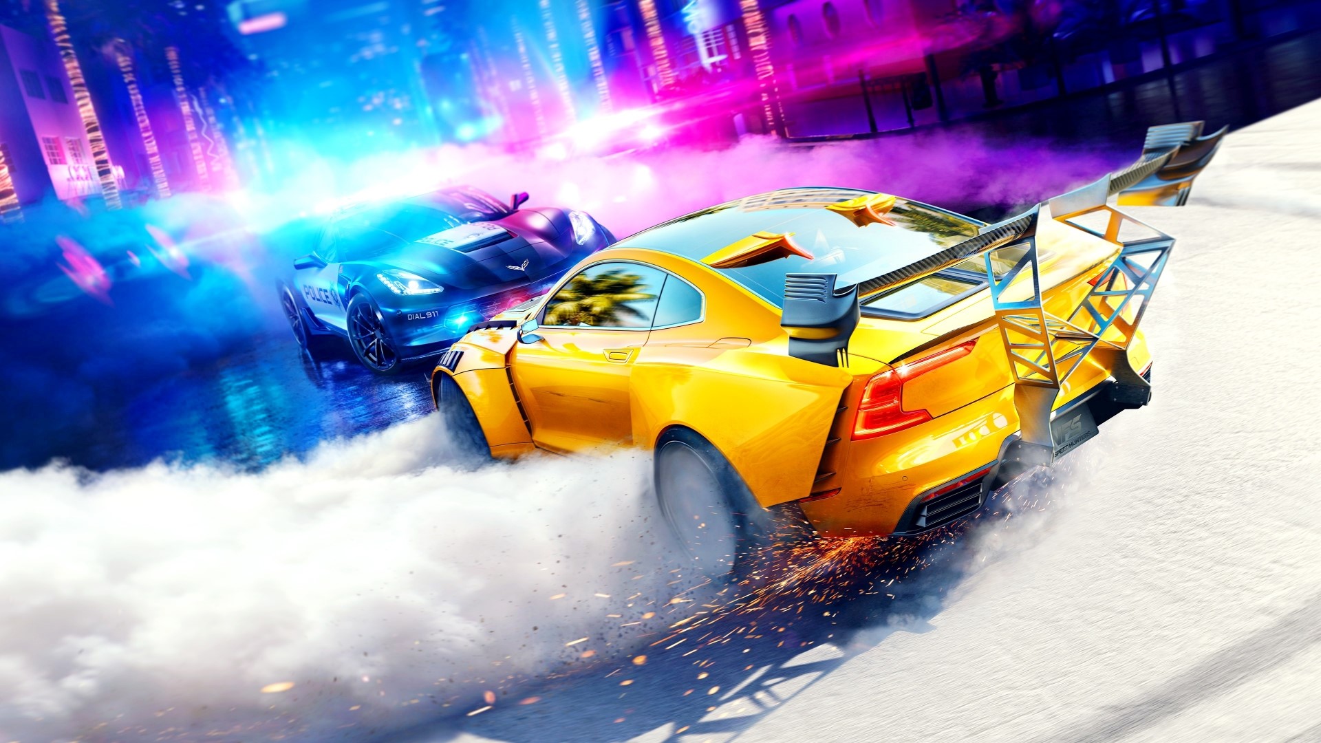 Need for Speed: Heat - Police Chase HD Wallpaper