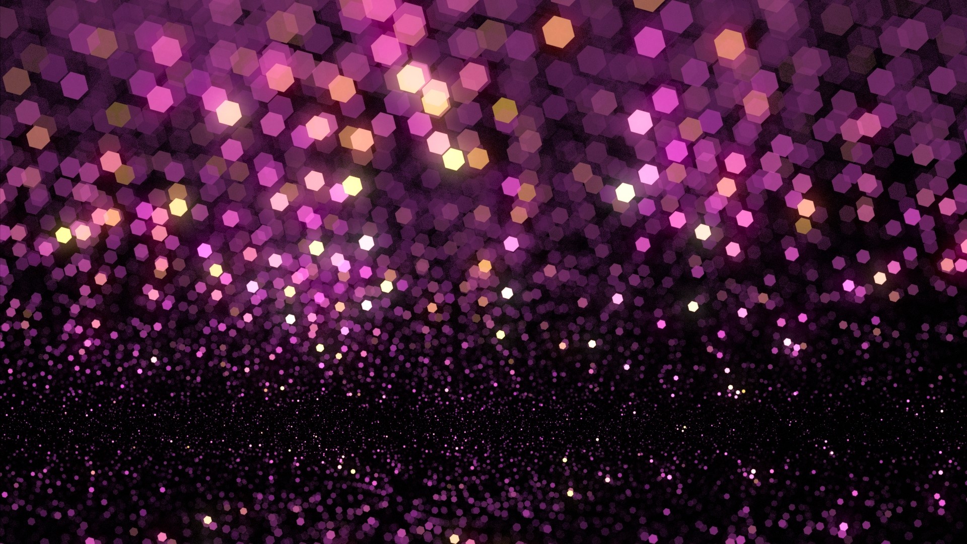 Purple and gold glitter bokeh HD Wallpaper