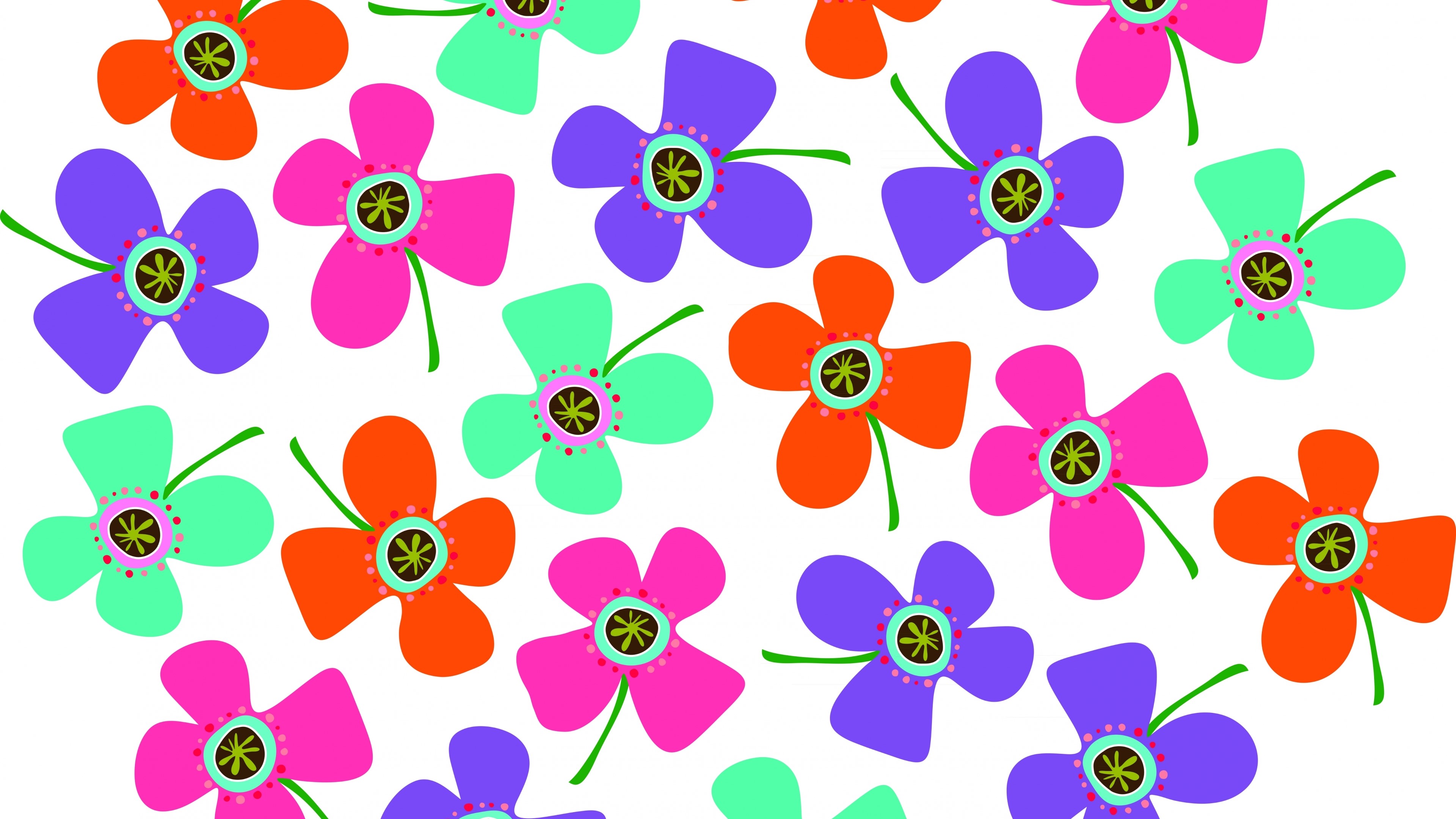 Vector flowers HD Wallpaper