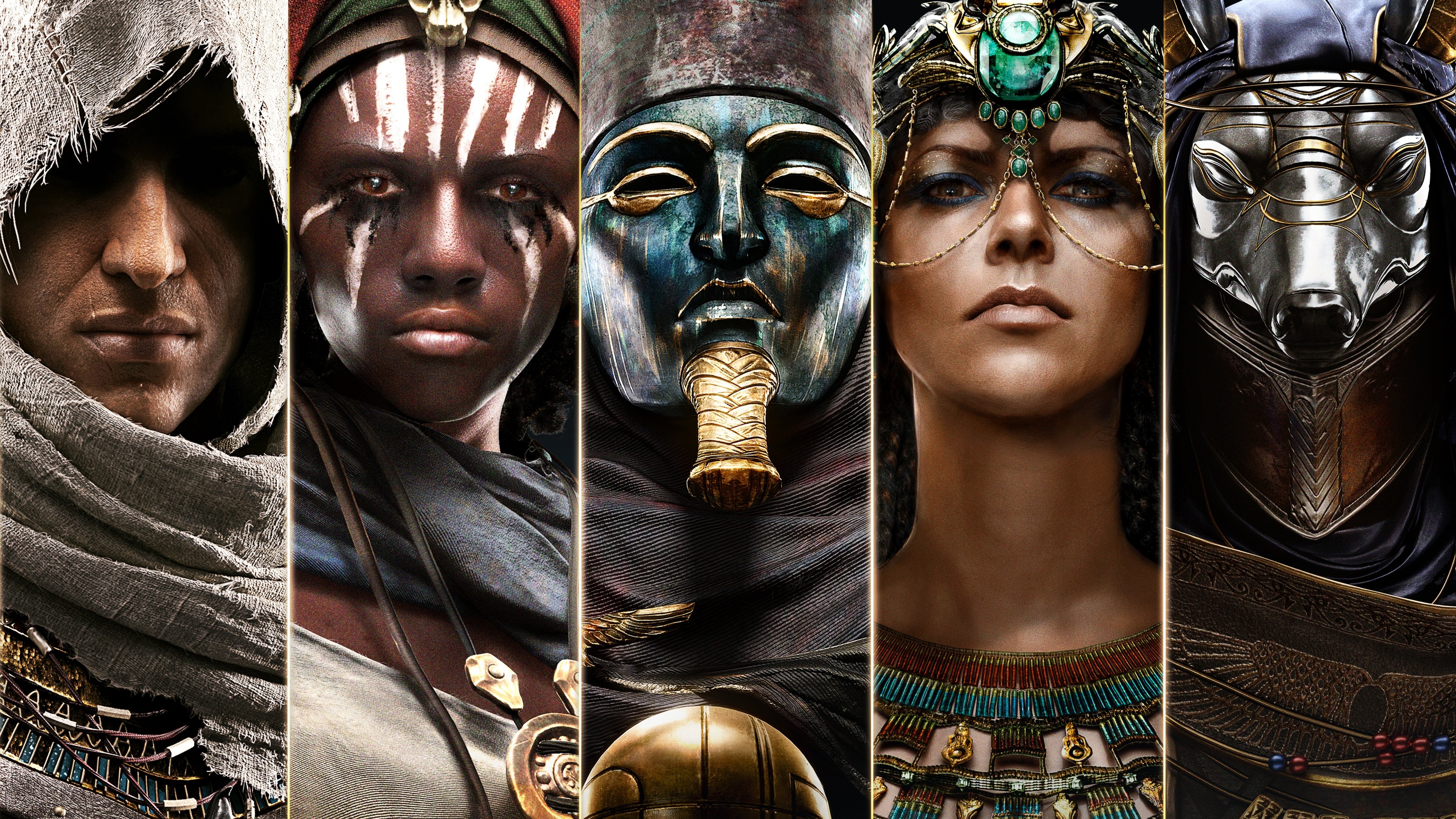 4K Assassin's Creed Origins Characters HD Wallpaper