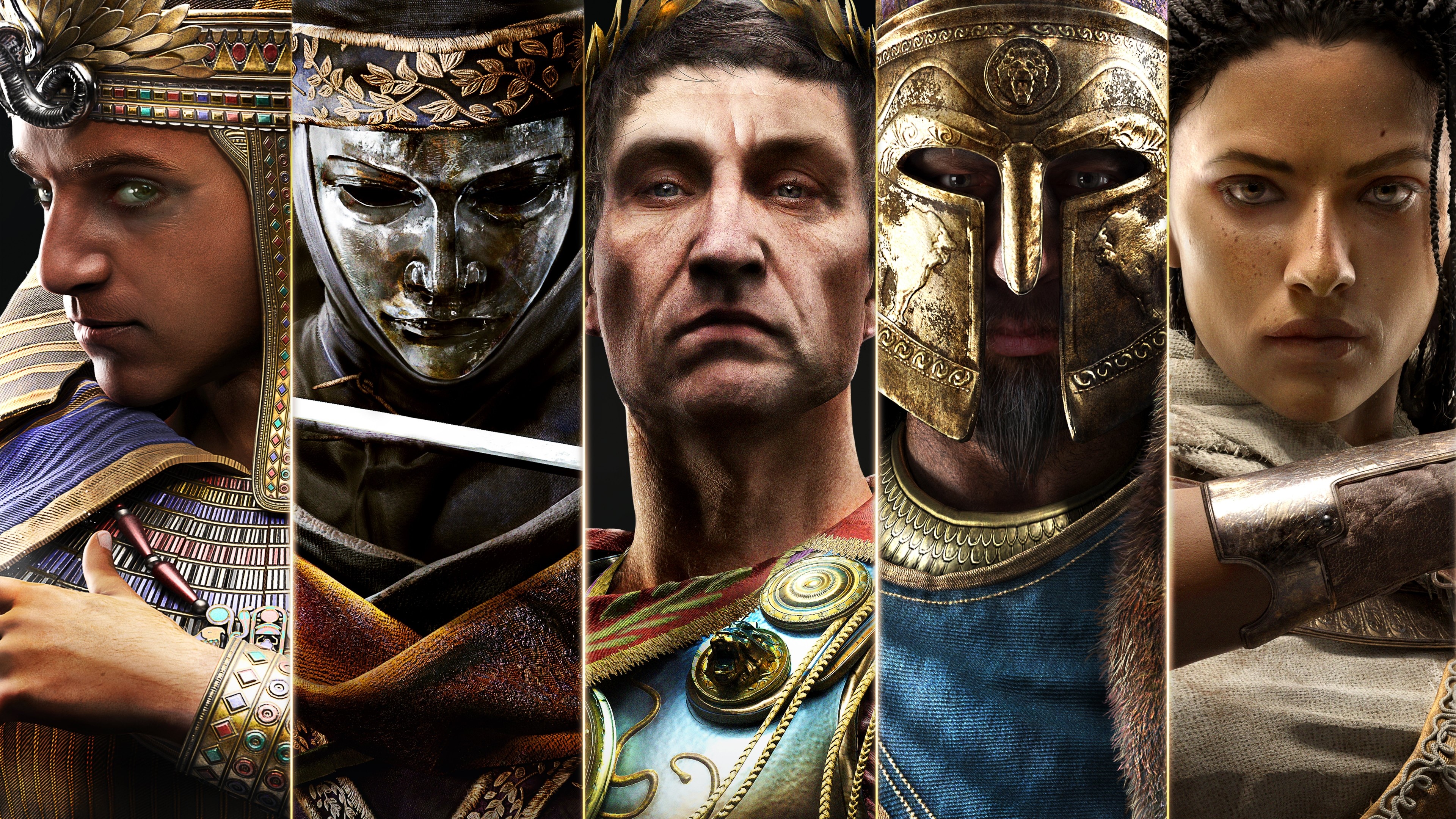 4K Assassin's Creed Origins Characters HD Wallpaper