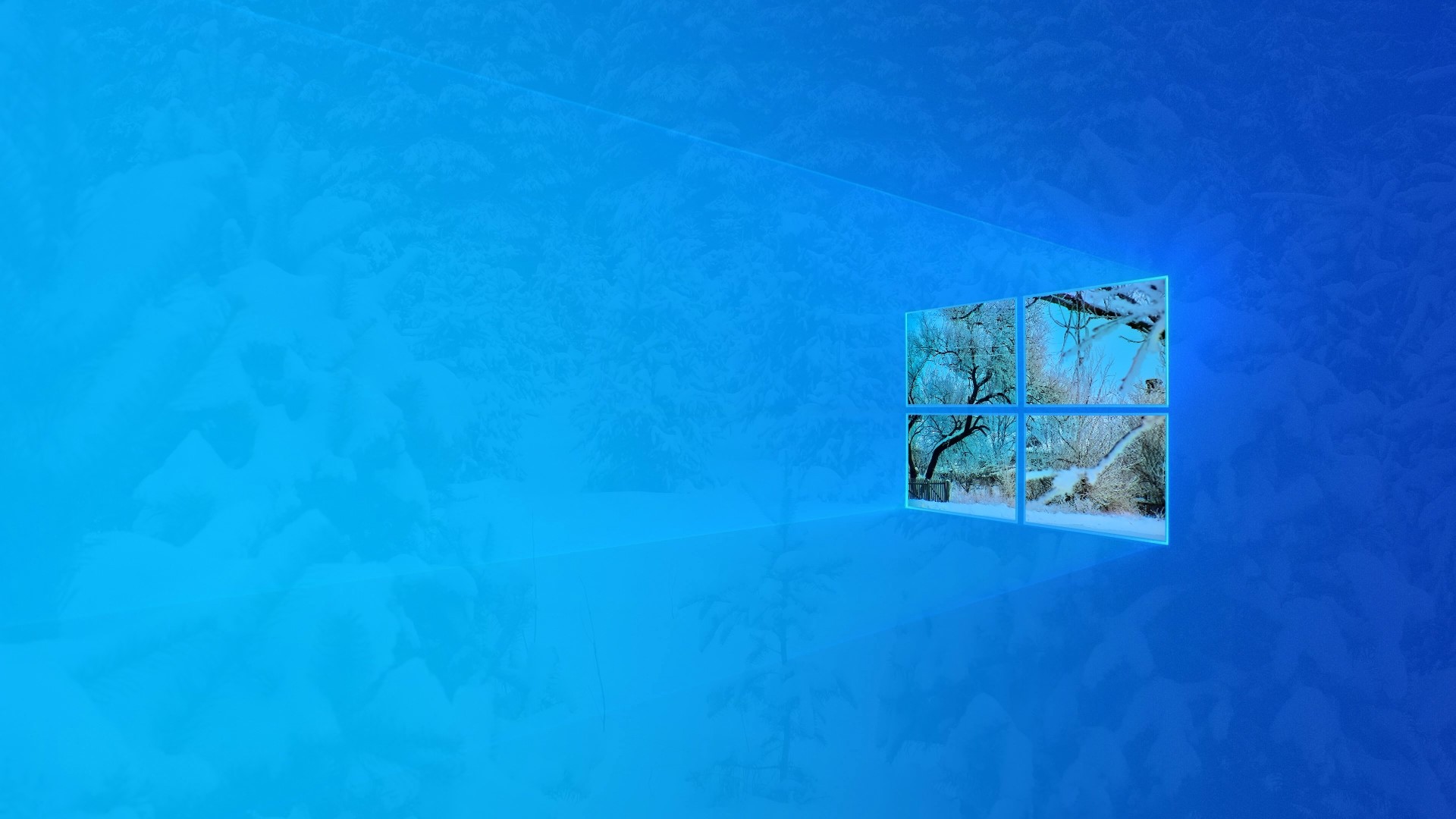 Windows 10 winter landscape wallpaper HD Wallpaper