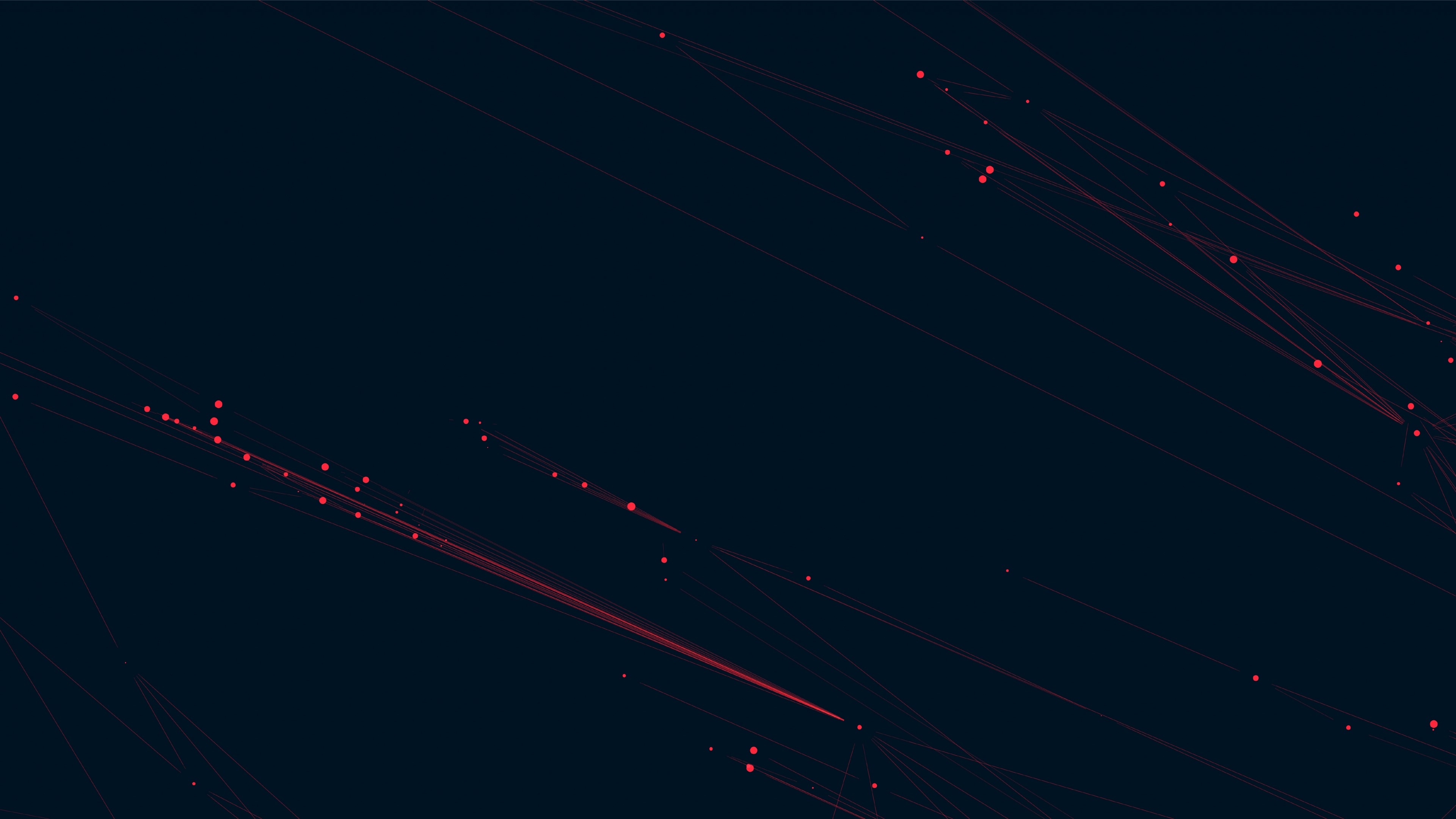 4K Abstract Network of Red Dots and Lines HD Wallpaper