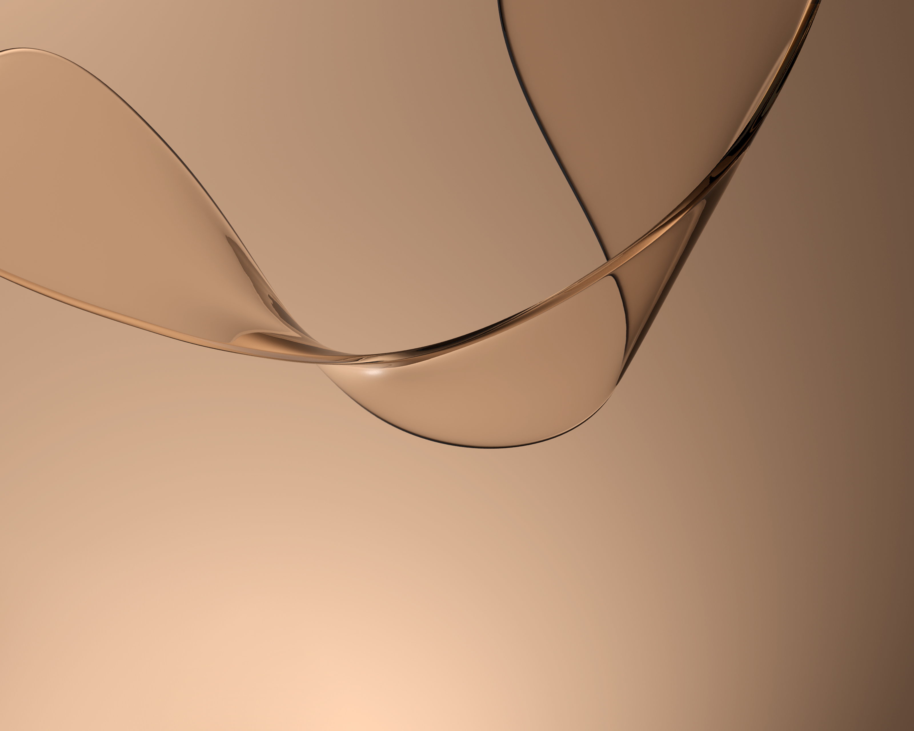 Waves, Curves, Stock, Huawei MediaPad M5, Golden brown HD Wallpaper