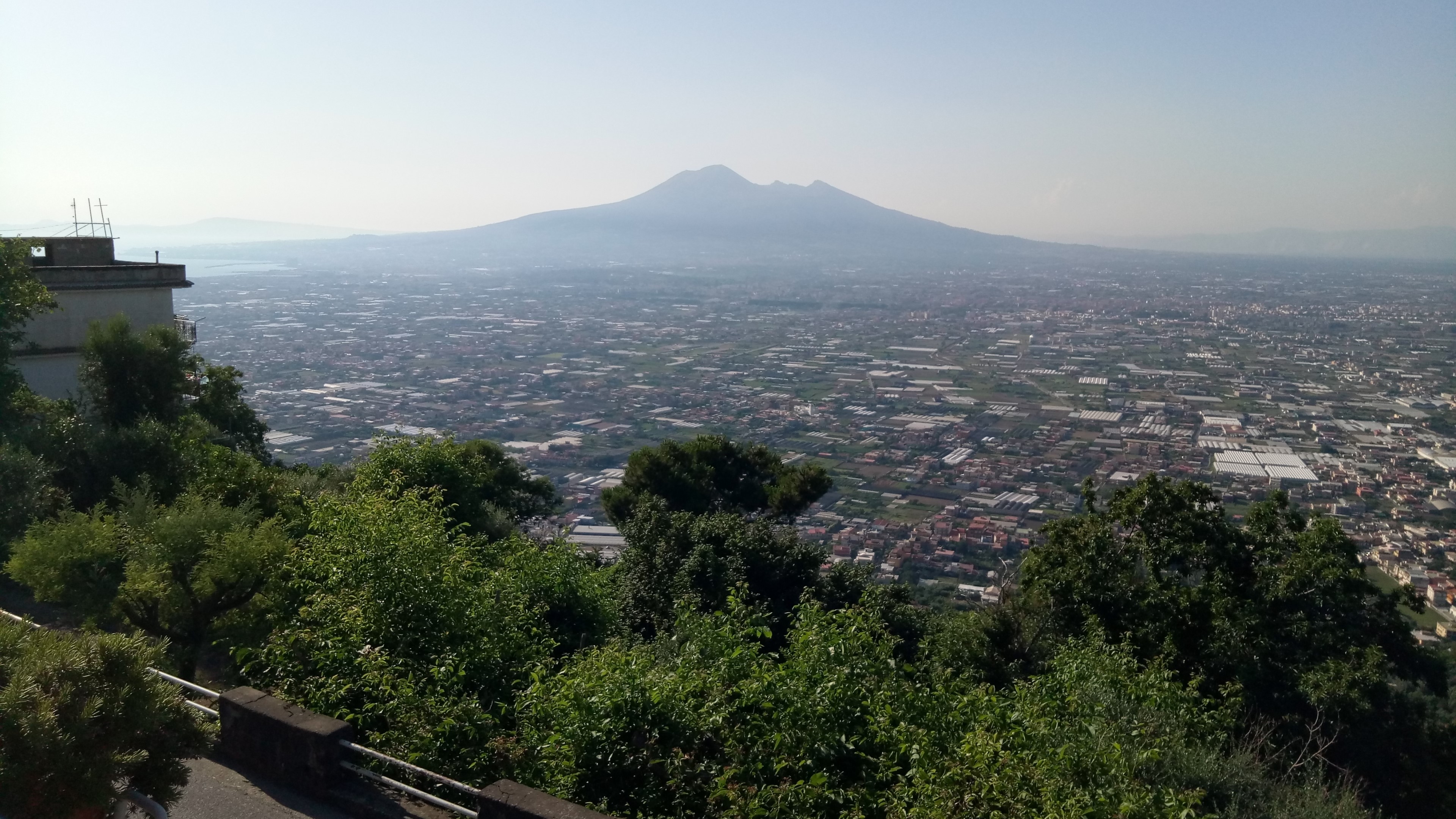 Mount Vesuvius and Naples from above HD Wallpaper