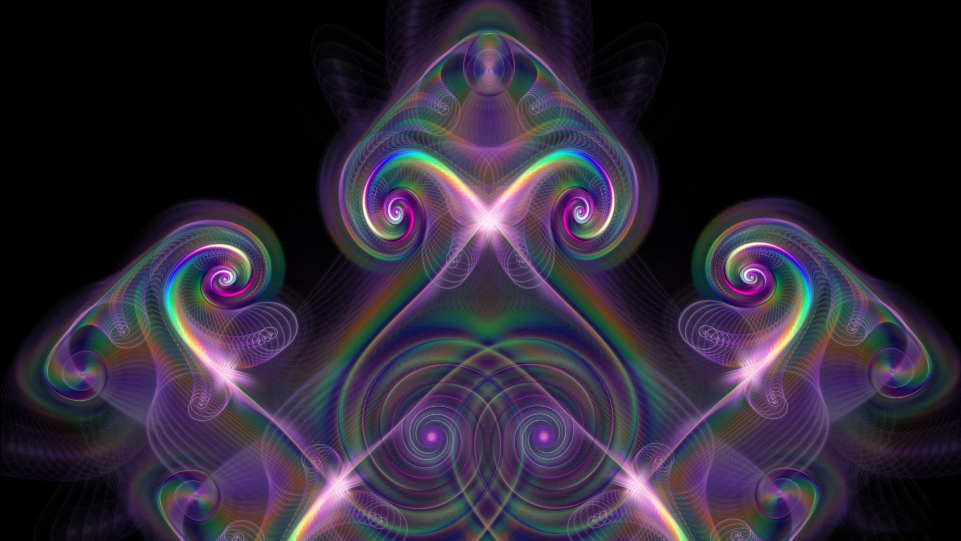 Abstract fractal art with swirling colors HD Wallpaper