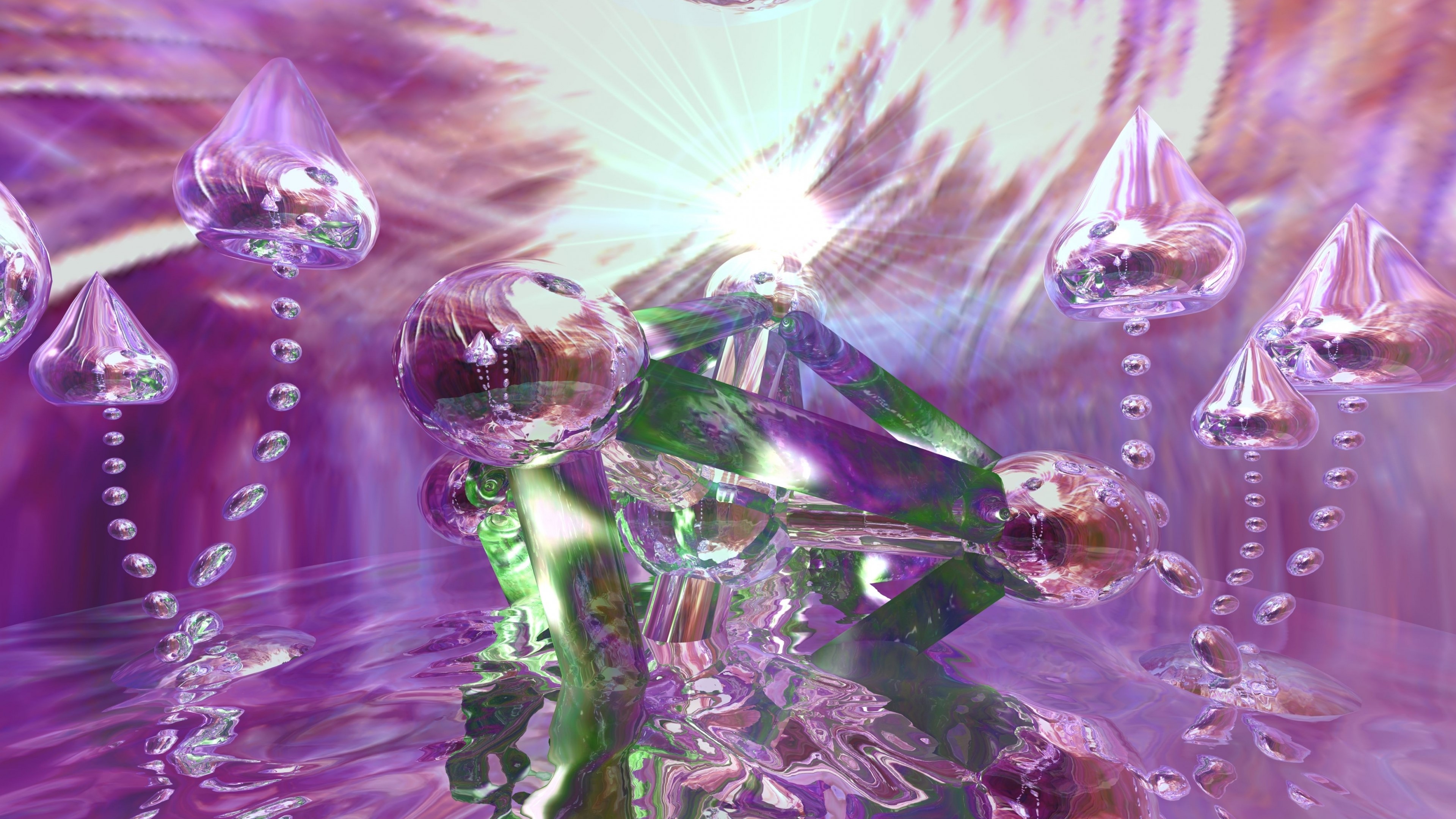 4K 3D abstract visualization HD Wallpaper
