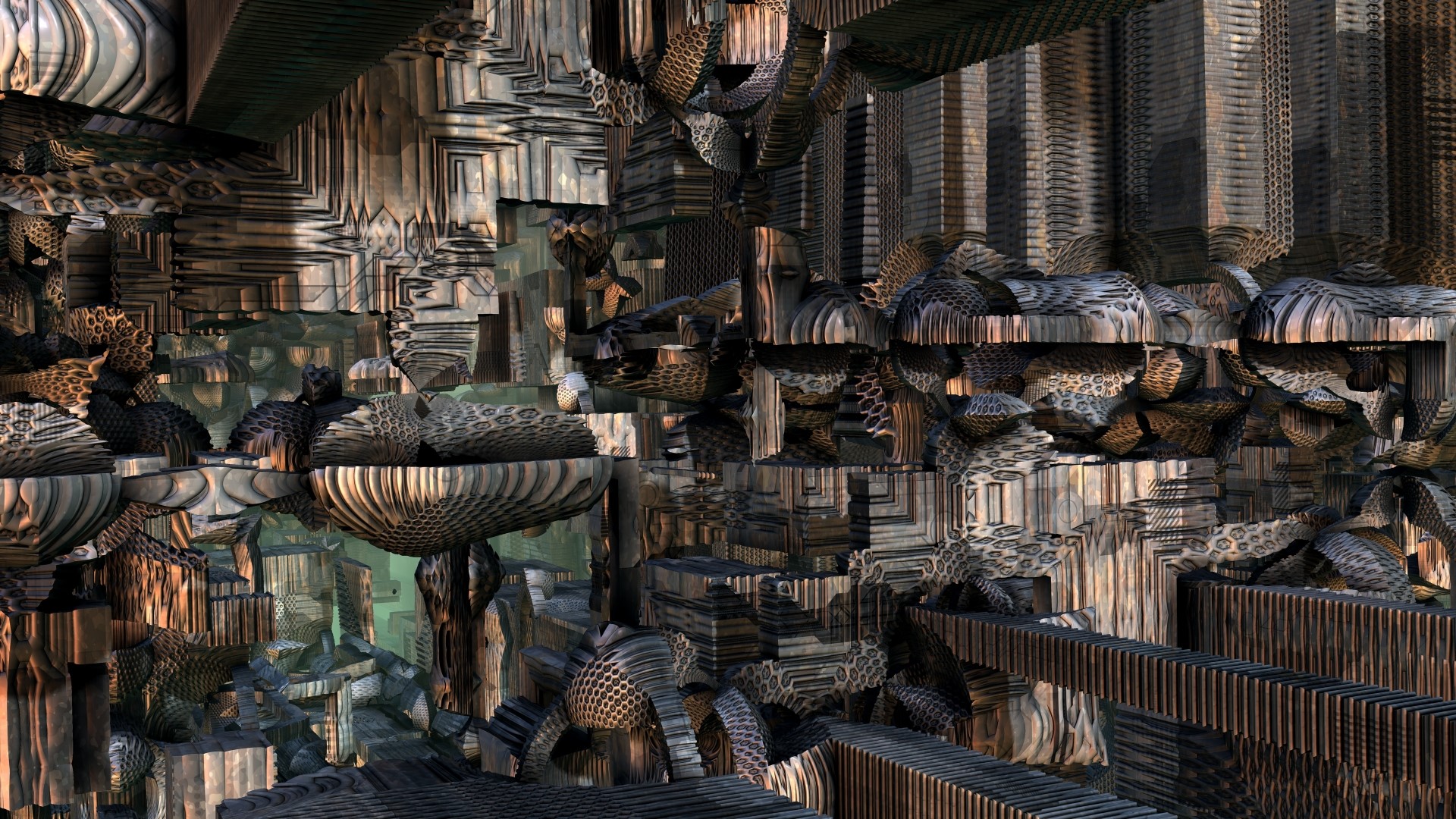 Abstract fractal 3D render HD Wallpaper