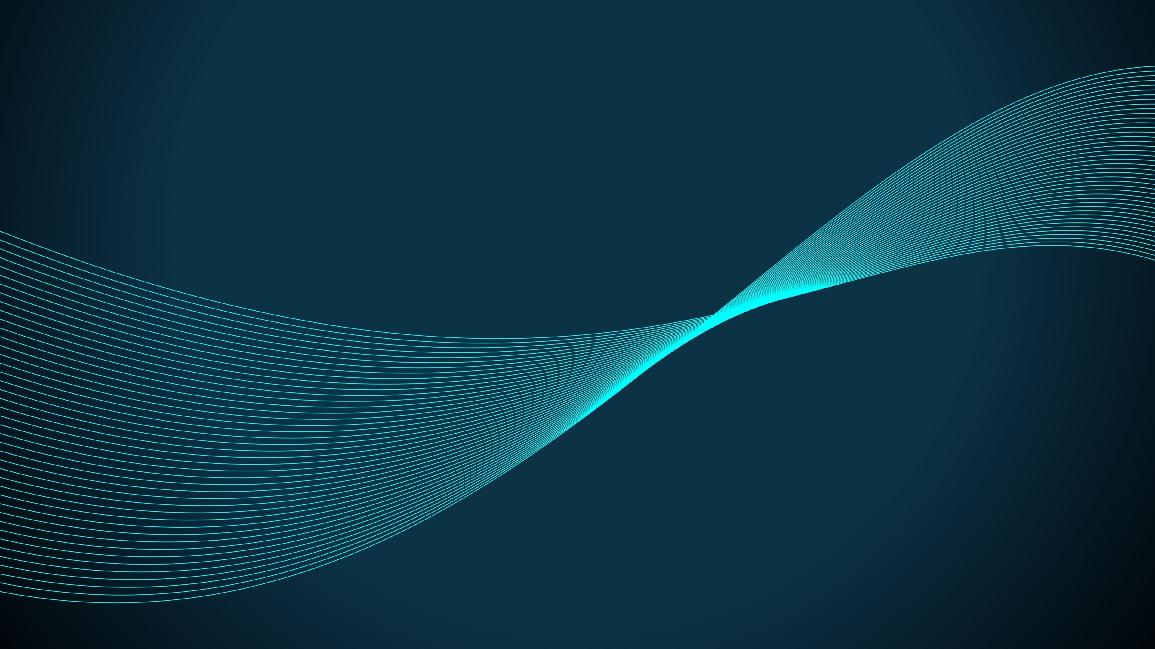 4K Abstract Blue Wave Lines HD Wallpaper