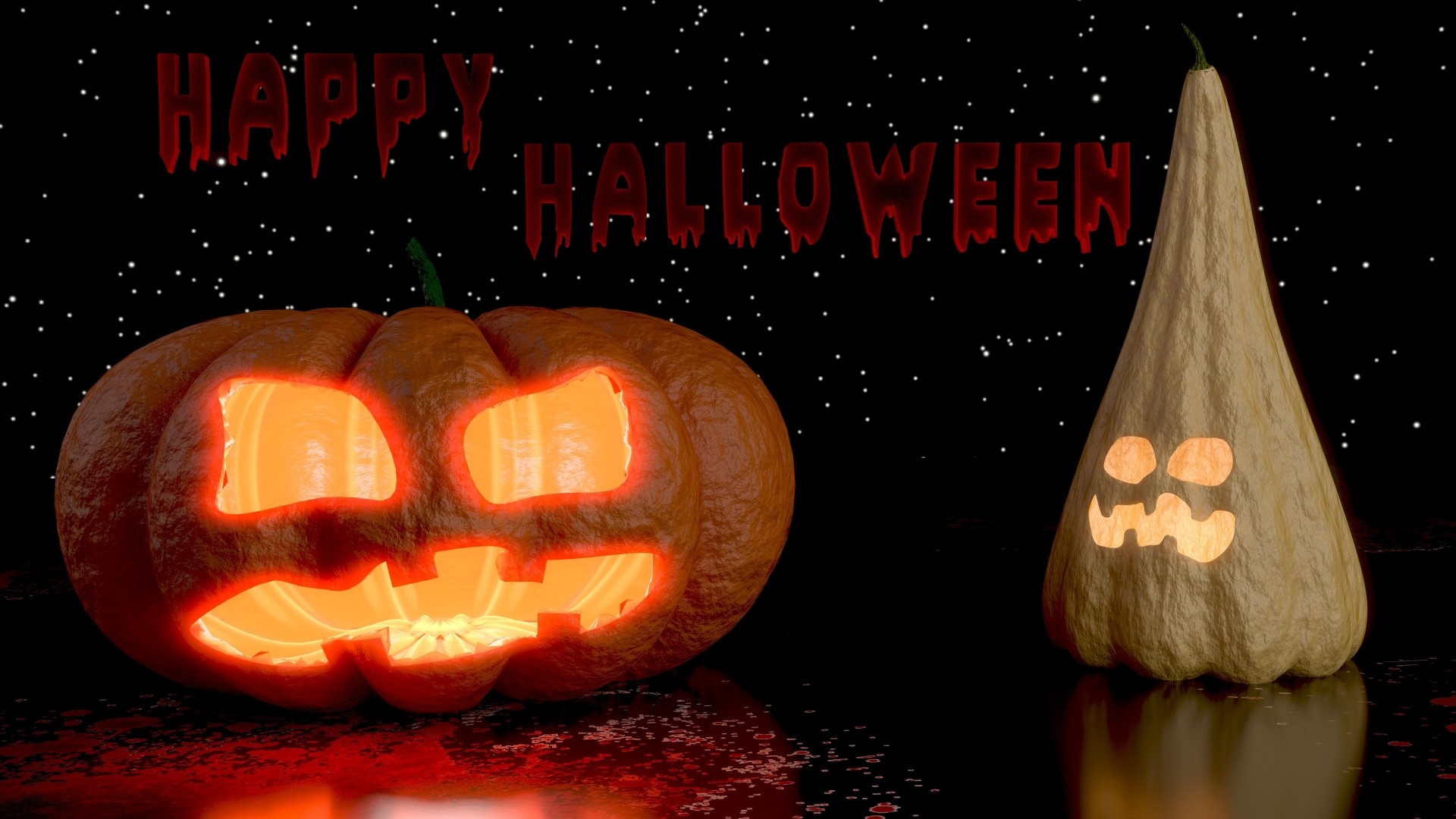 Happy Halloween Jack-o'-lanterns HD Wallpaper