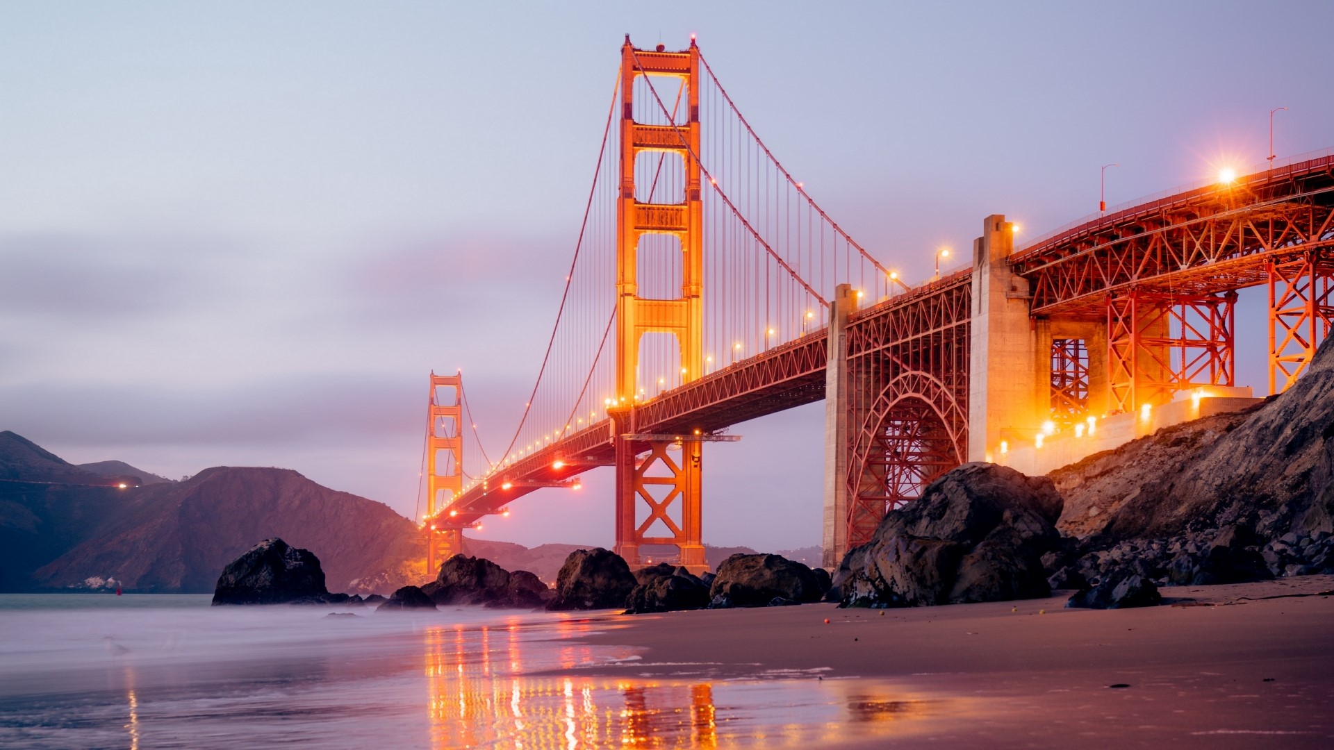 Golden Gate Bridge at Dusk HD Wallpaper