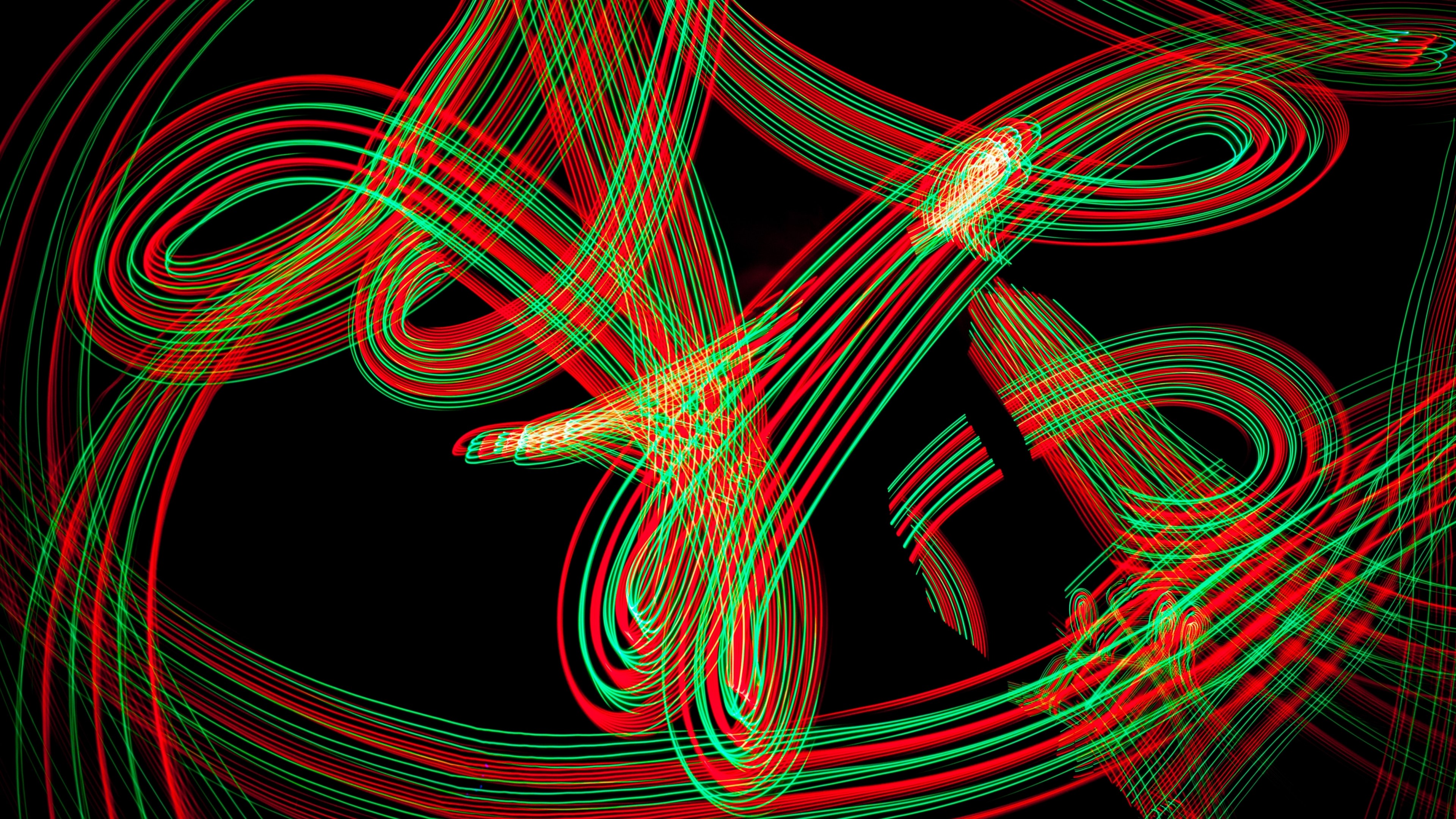 4K Abstract Light Painting HD Wallpaper