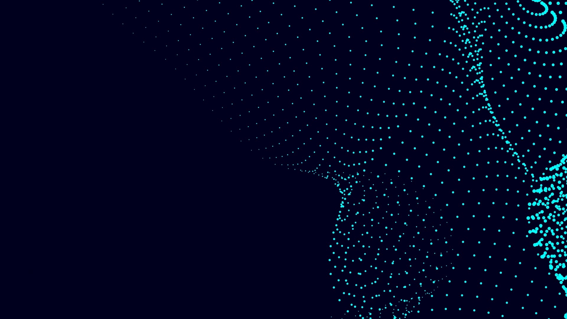 Abstract blue dots forming a wave pattern HD Wallpaper