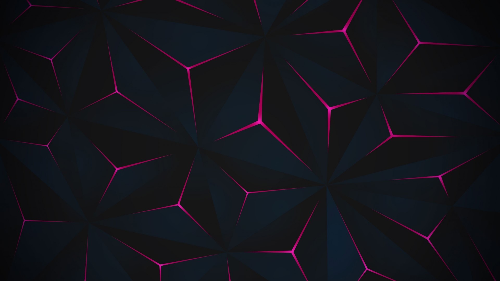 Dark Polygons with Pink Neon Edges HD Wallpaper