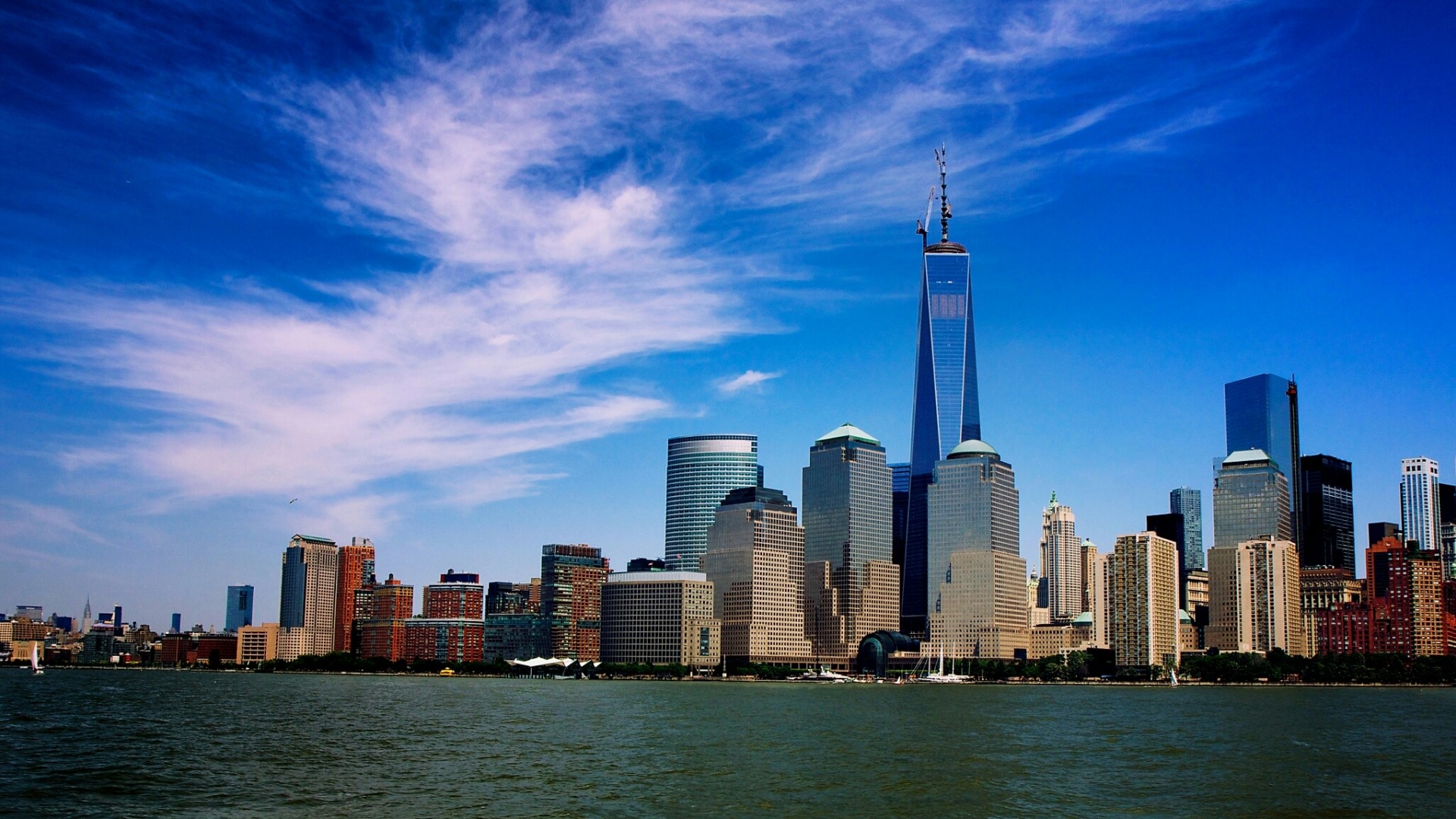 One World Trade Center and New York City Skyline HD Wallpaper