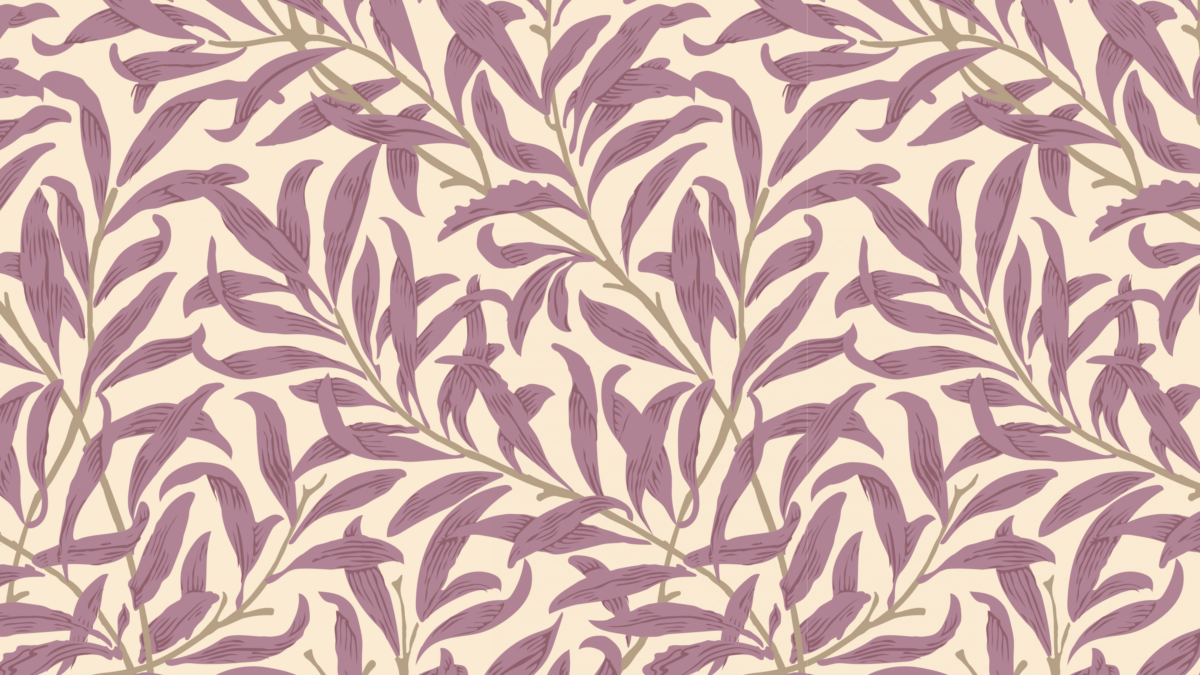 4K Vector Flora Pattern HD Wallpaper