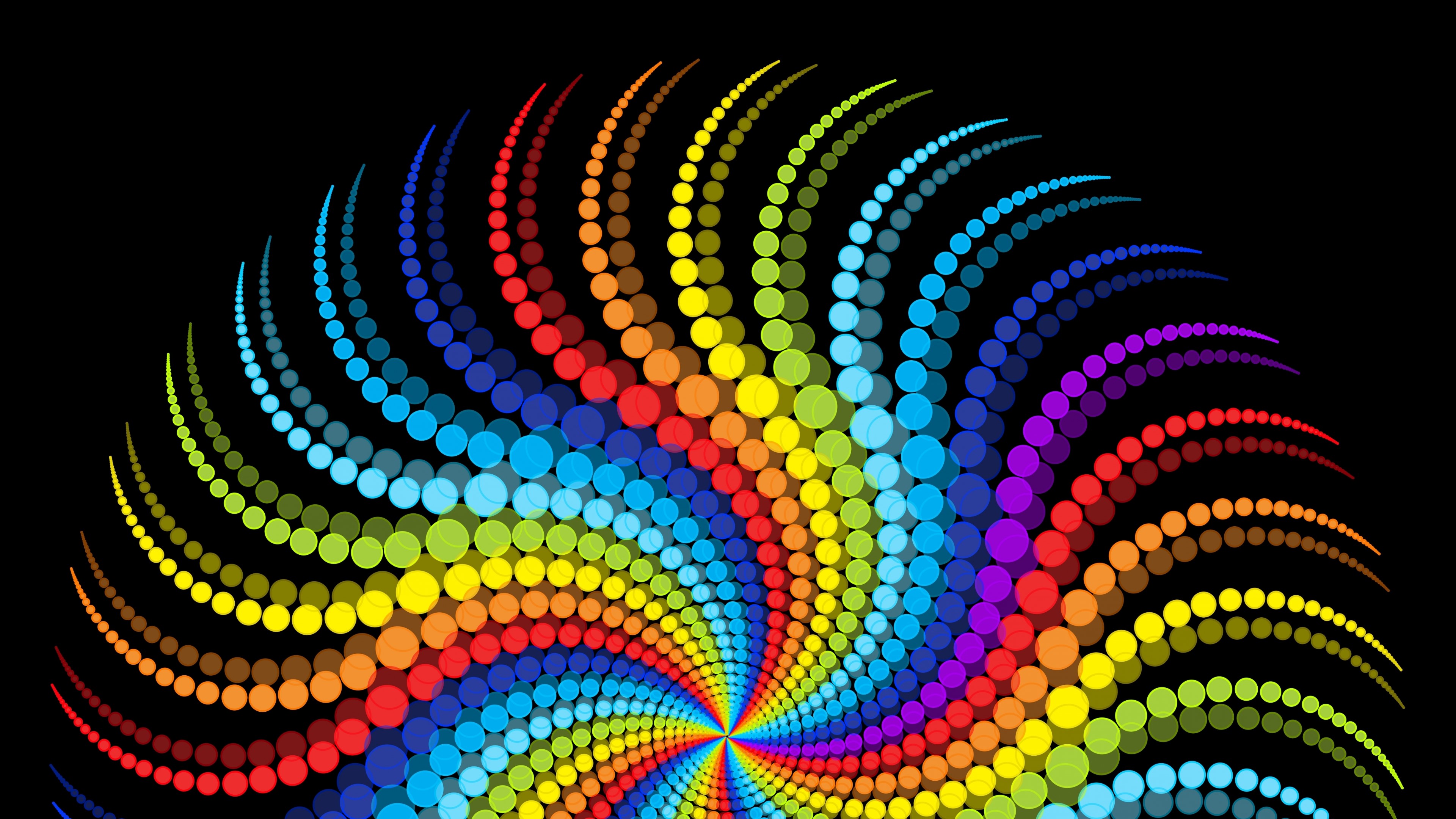 4K Abstract Rainbow Swirl Pattern HD Wallpaper