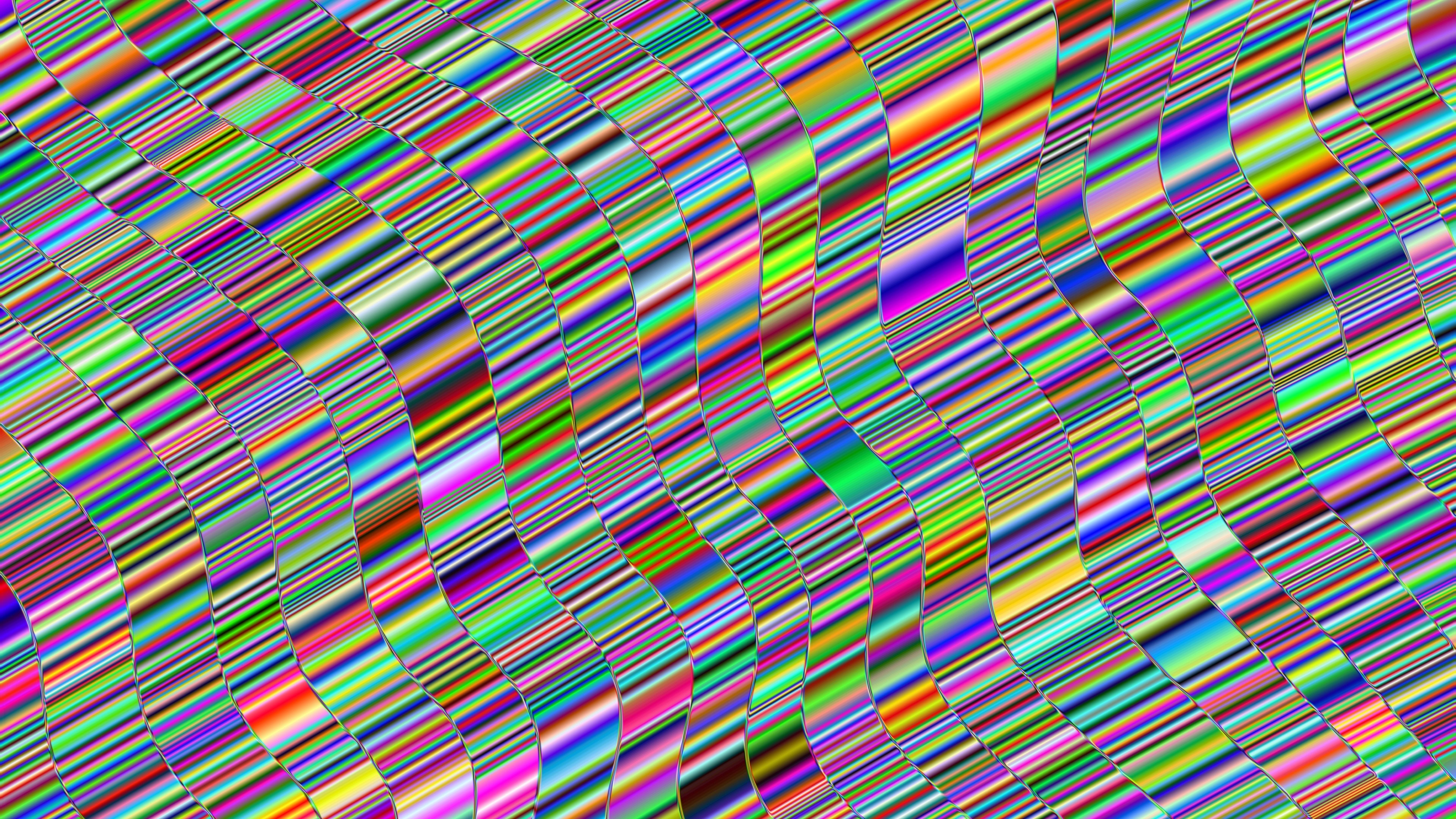 4K Abstract Wavy Stripes HD Wallpaper