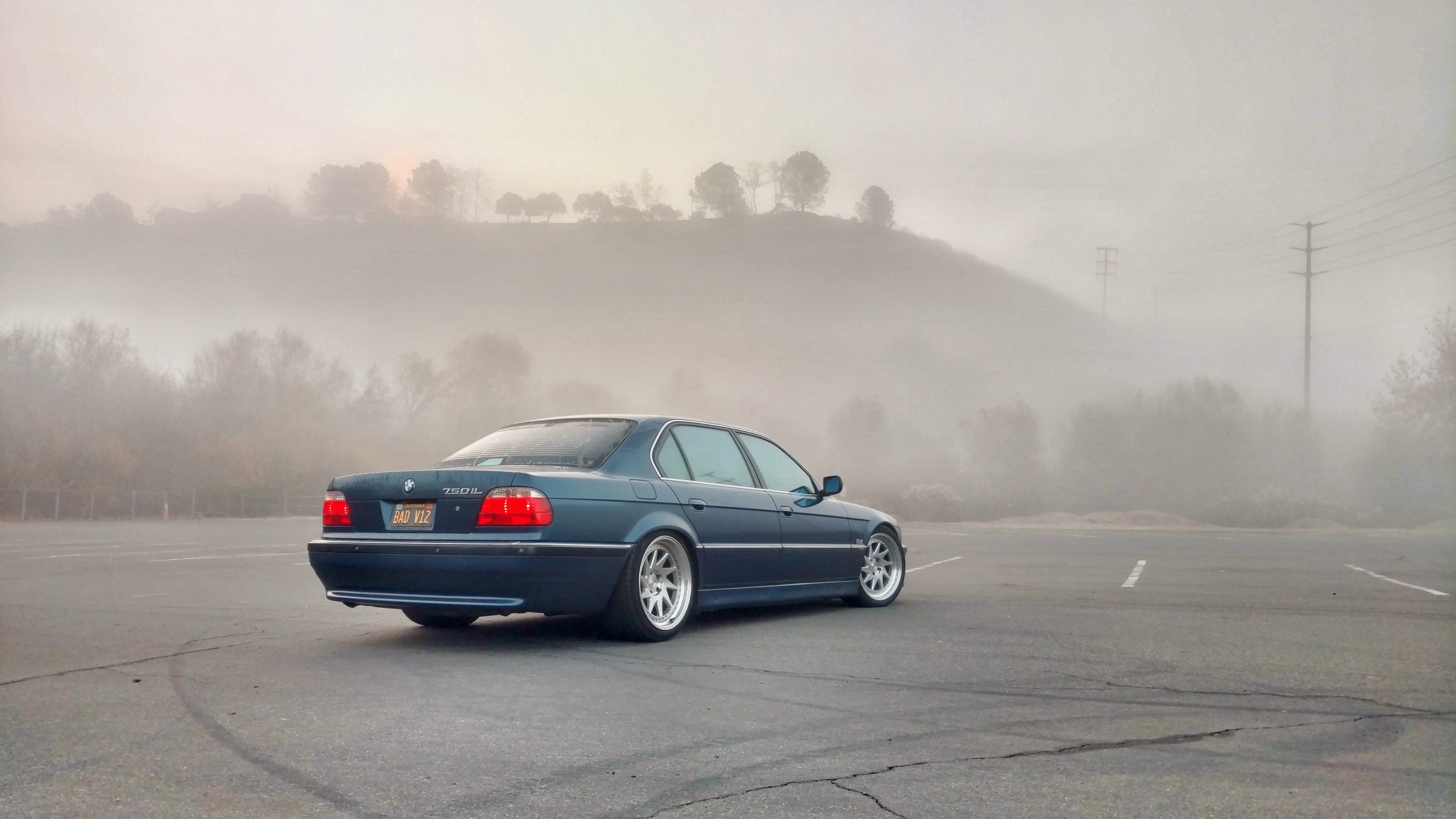 4K BMW 7 Series in Fog HD Wallpaper