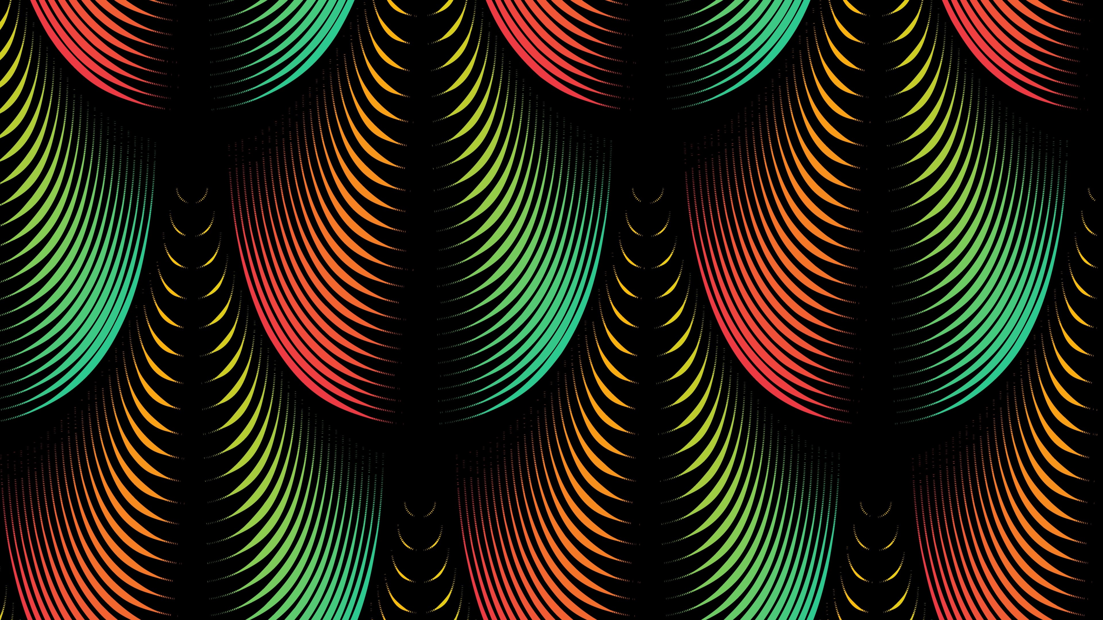 4K Abstract Pattern with Gradient Lines HD Wallpaper