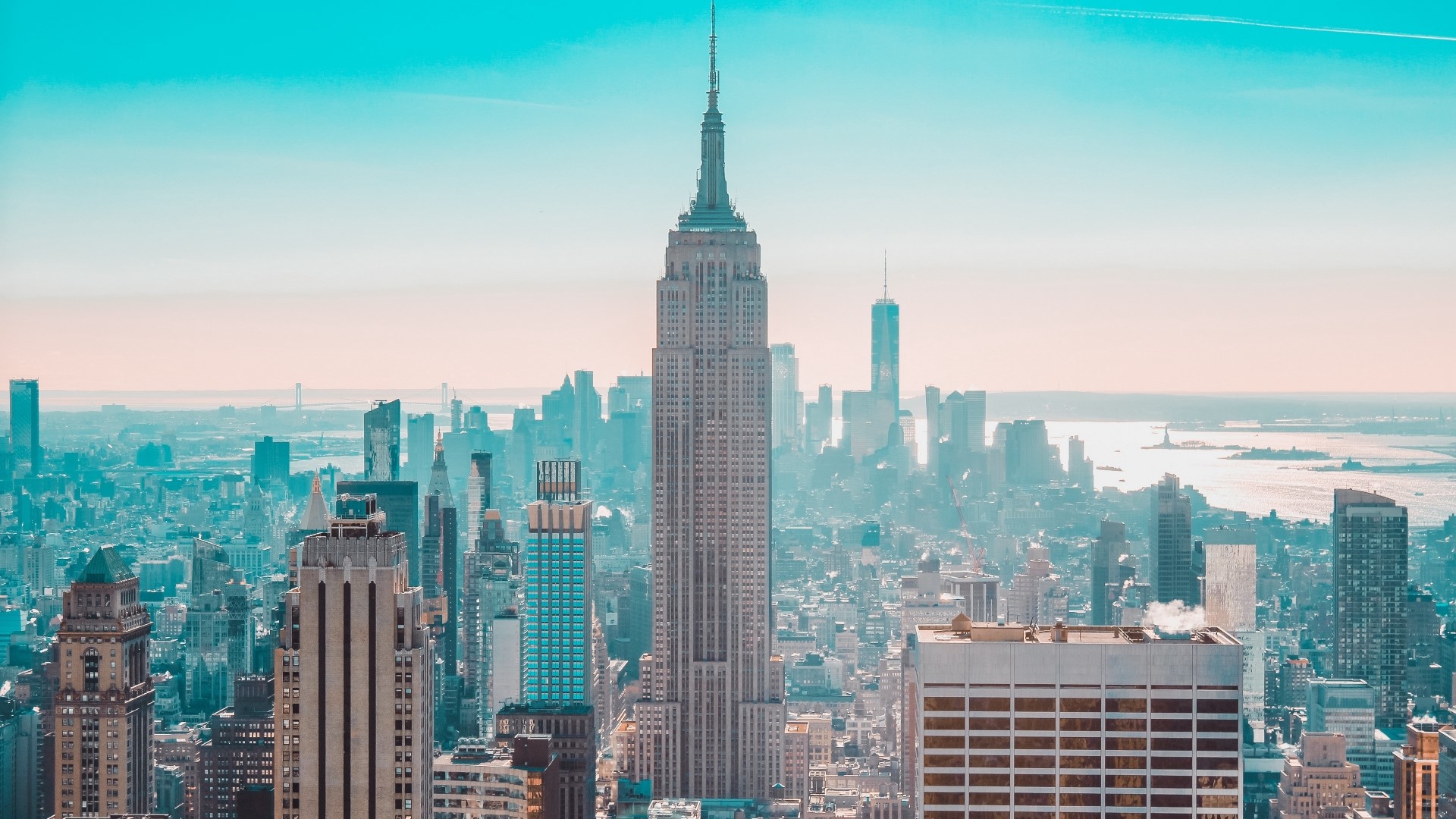Empire State Building and New York City Skyline HD Wallpaper