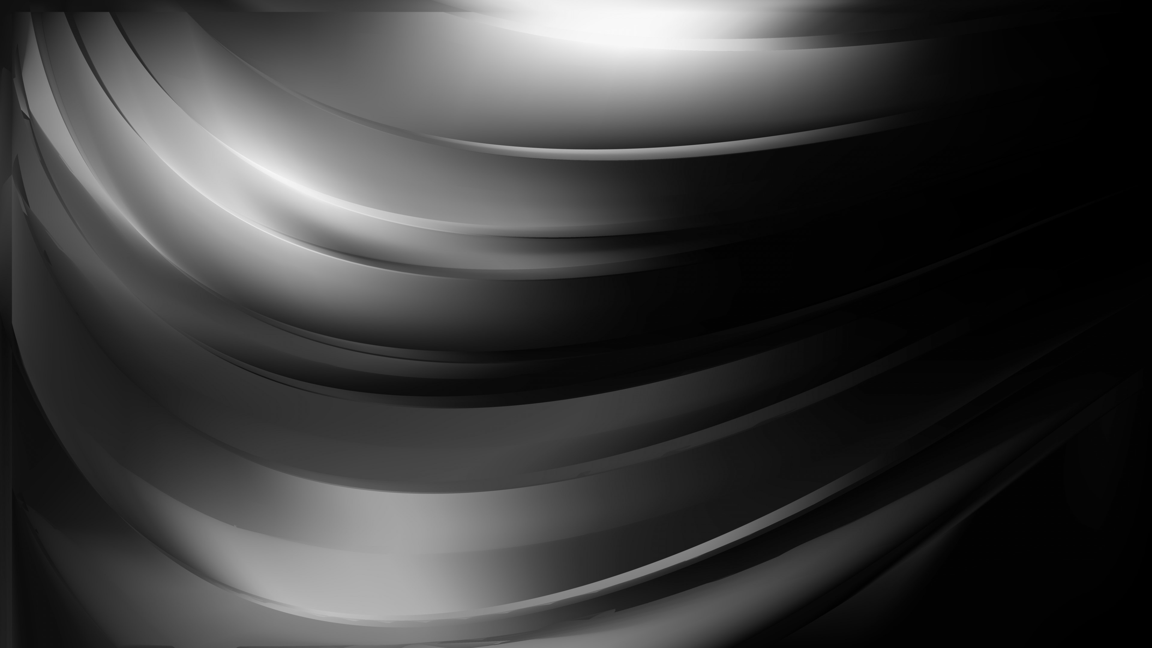 4K Abstract Black and White Swirls HD Wallpaper