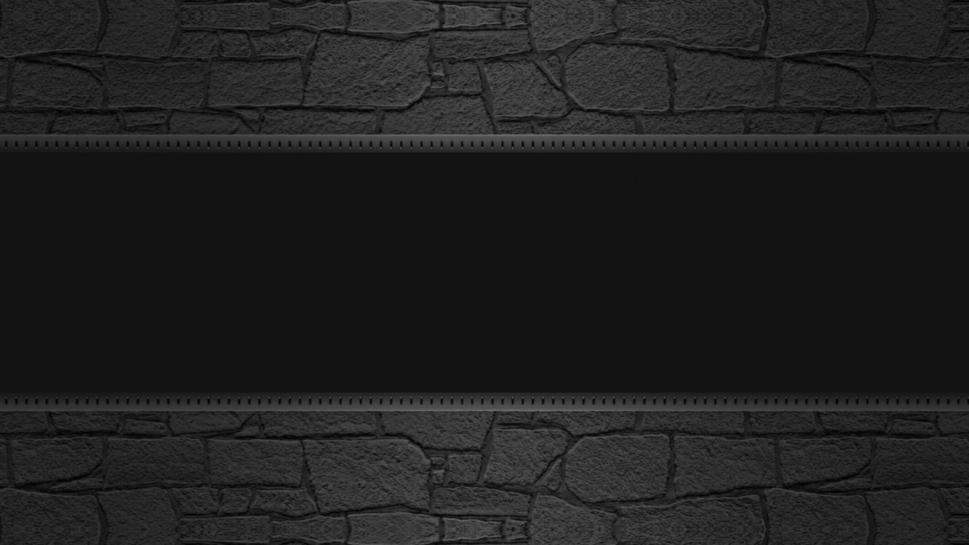 Dark Stone Texture with Black Banner HD Wallpaper