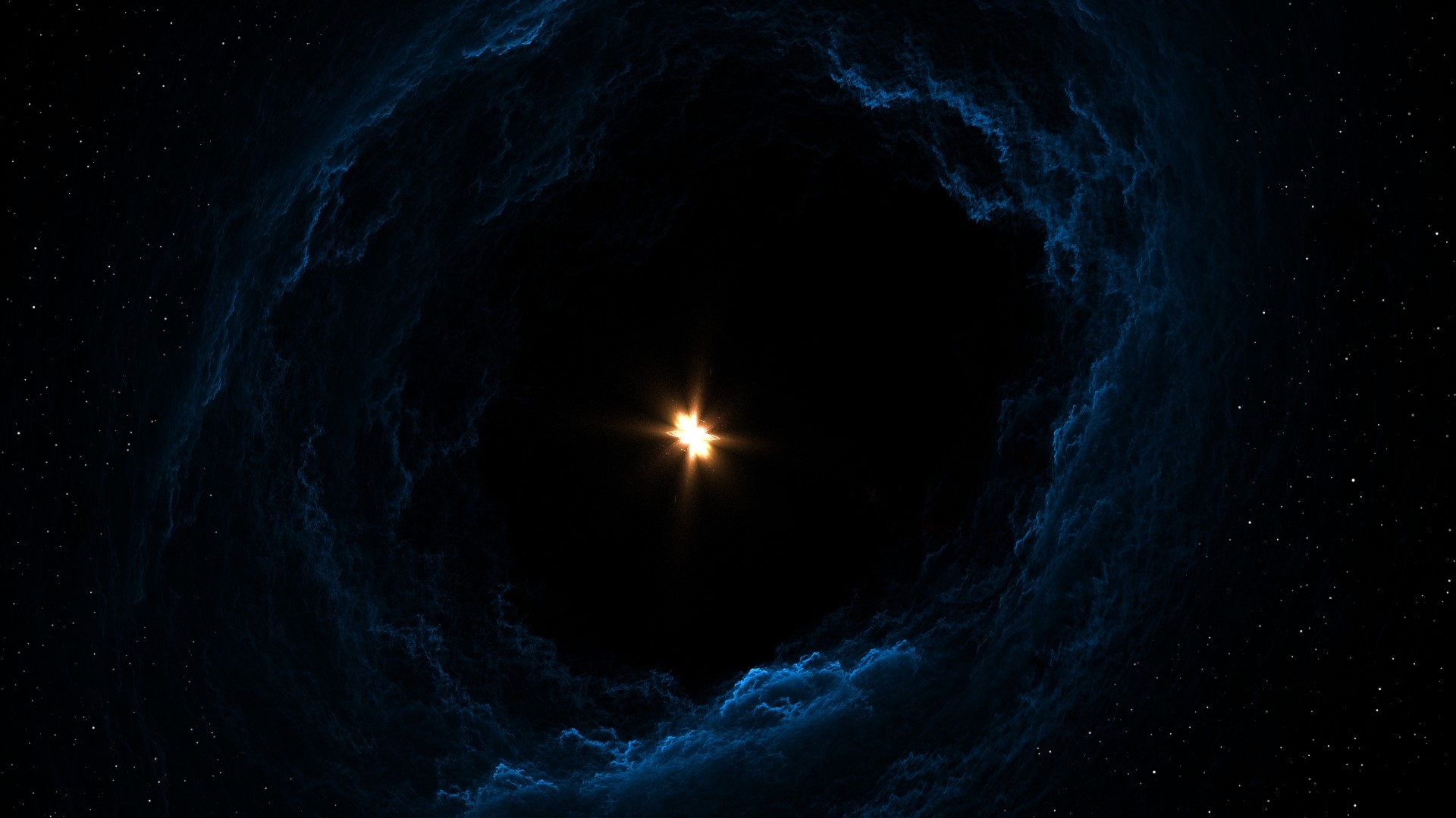 Star in a Nebula HD Wallpaper