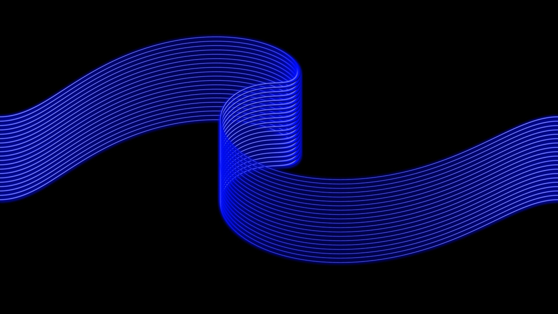 Blue ribbon abstract background HD Wallpaper