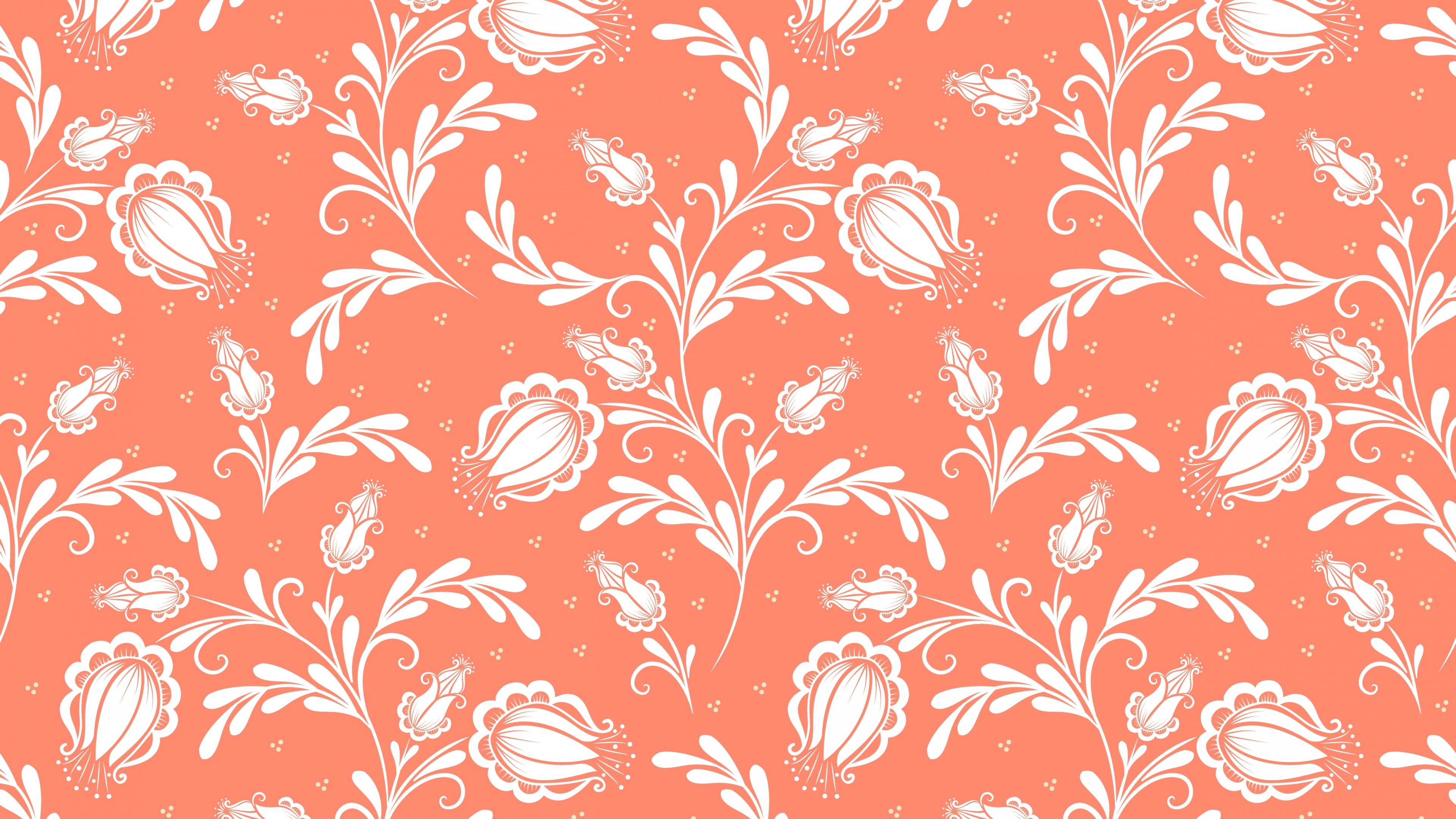 4K Vector Graphics Floral Pattern HD Wallpaper