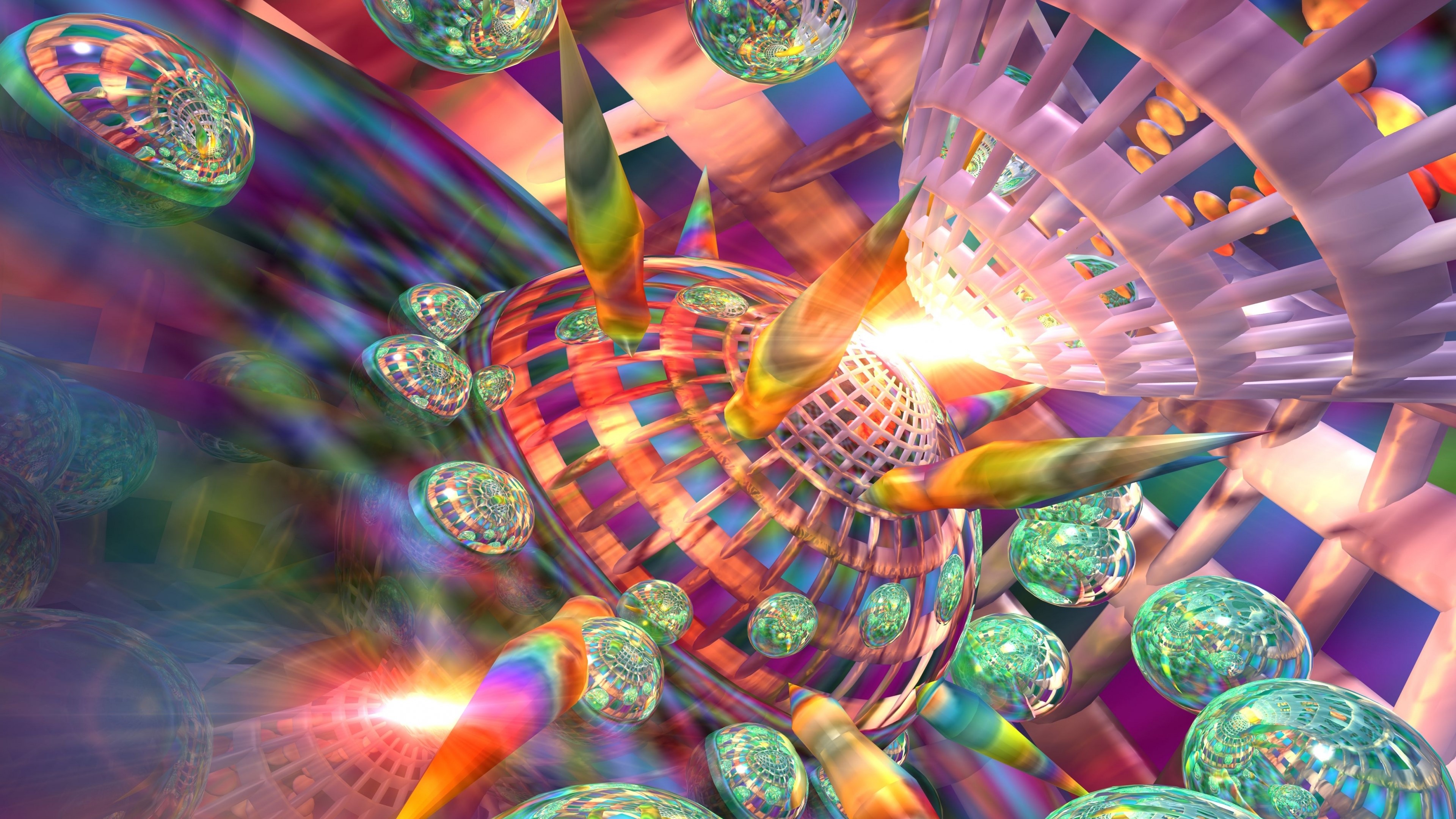 4K 3D Abstract Fractal Art HD Wallpaper
