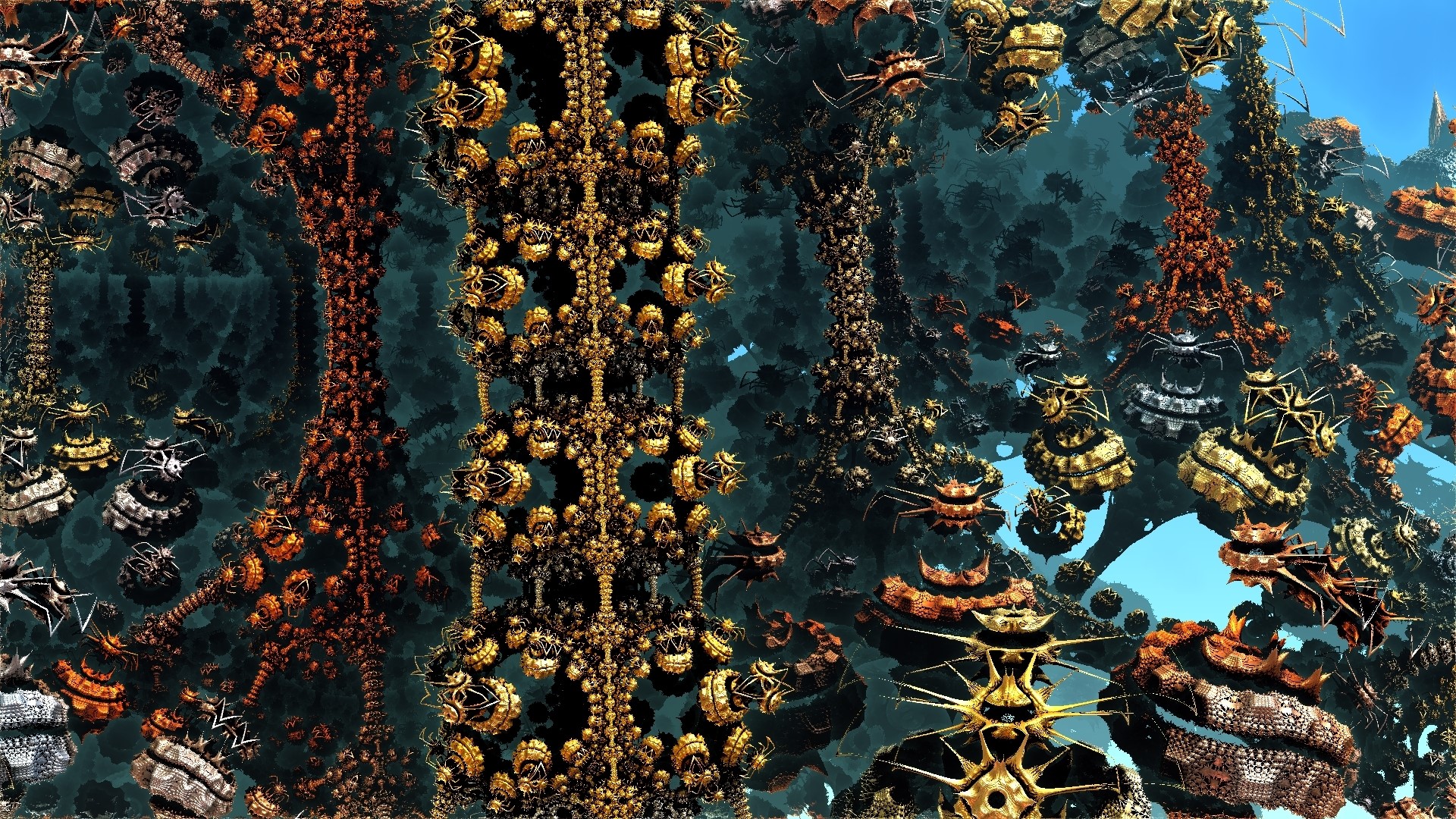 Abstract fractal 3D render HD Wallpaper